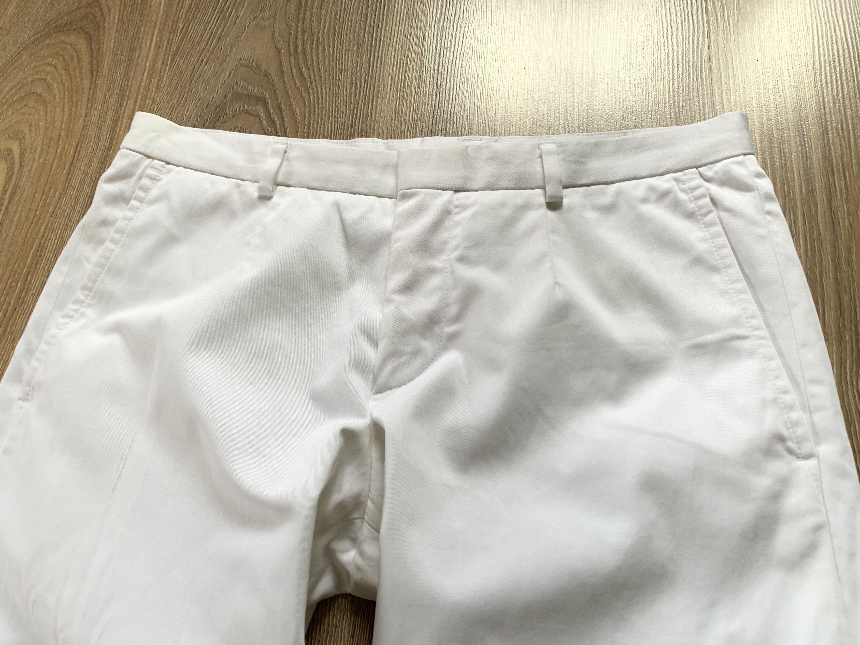 Hugo Boss Hugo Boss White Cotton Tailored Trousers Pants Size 34" / US 12 / IT 48 - 4 Thumbnail