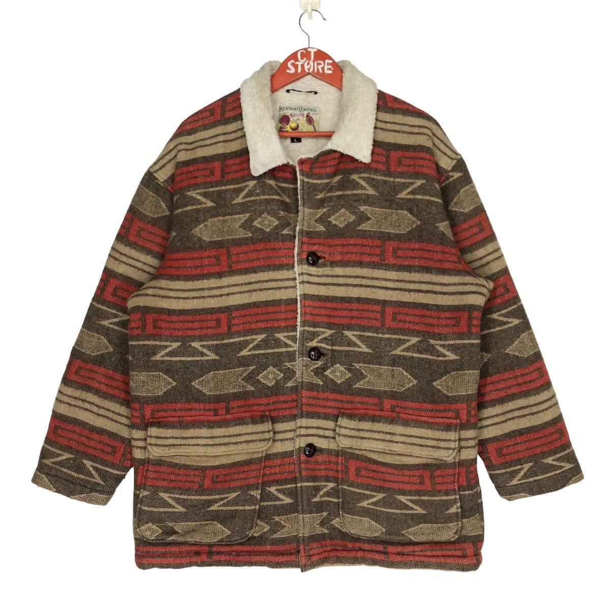 Vintage Kentucky Cardinal Navajo Sherpa Jacket Size US L / EU 52-54 / 3 - 1 Thumbnail