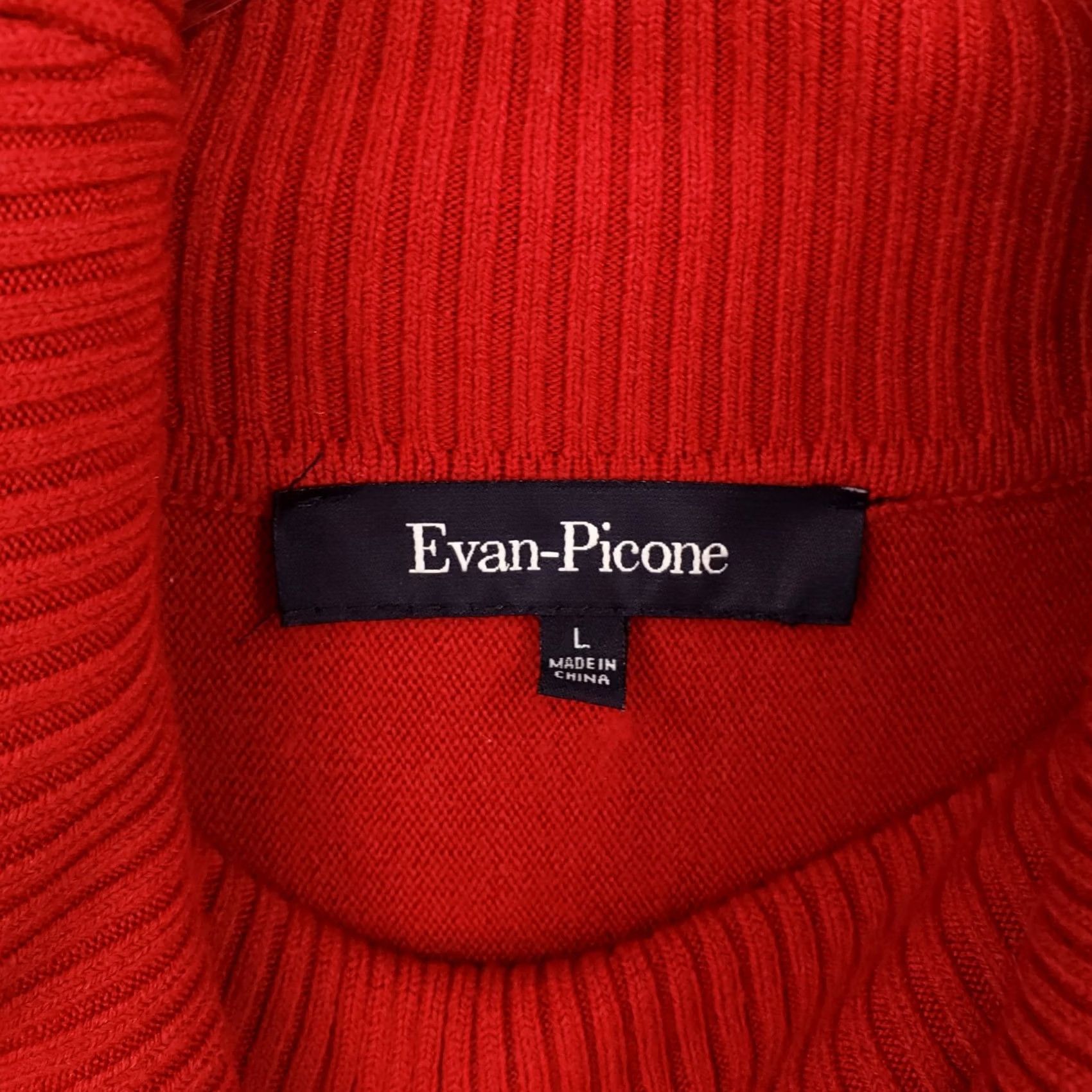 Evan Picone Evan Picone Sweater Womens L Red 3/4 Sleeve Button Cowl Neck Pullover Knit Shirt Size L / US 10 / IT 46 - 3 Thumbnail