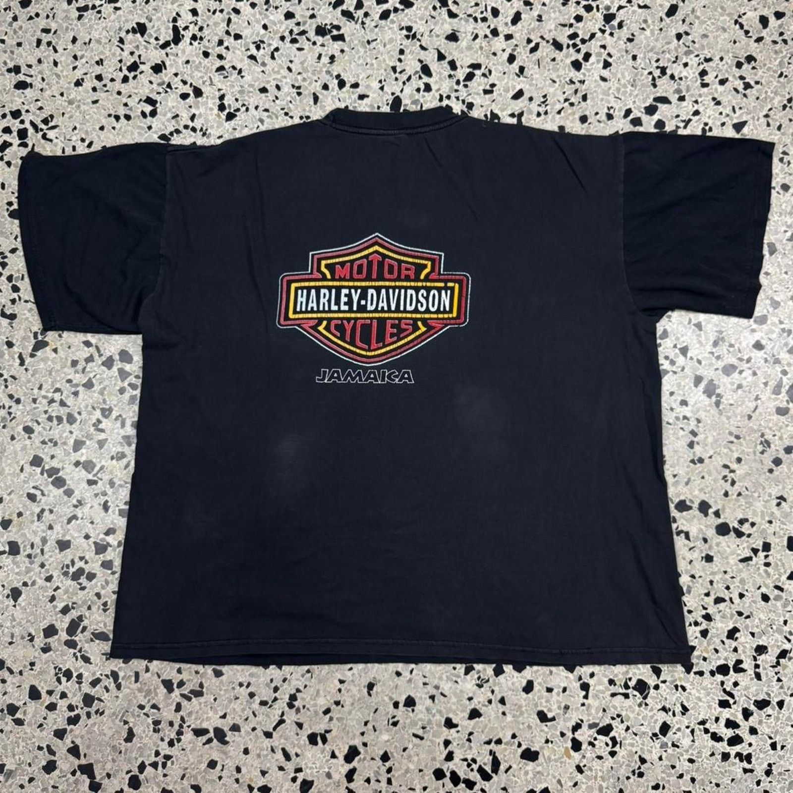 Harley Davidson × Vintage VINTAGE Y2K HARLEY DAVIDSON JAMAICA EAGLE EMBLEM TEE: Size US XL / EU 56 / 4 - 1 Thumbnail