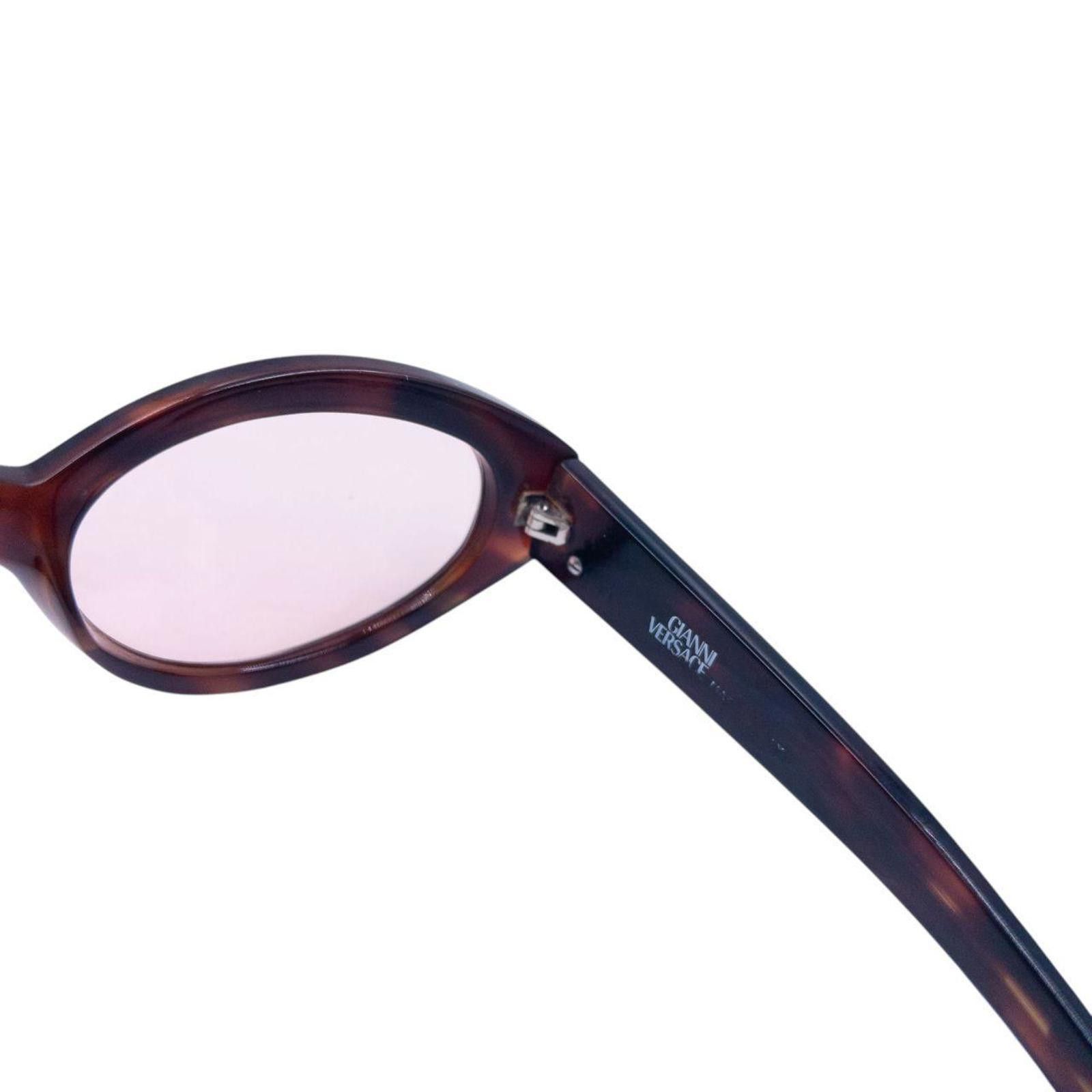 Versace Vintage 2000s Gianni Versace Tortoise Shell Sunglasses Size ONE SIZE - 7 Thumbnail