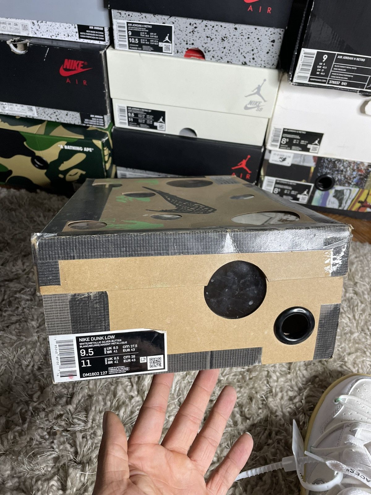 Nike × Off-White Off White Dunk Low Lot 1 of 50 Size US 9.5 / EU 42-43 - 15 Thumbnail