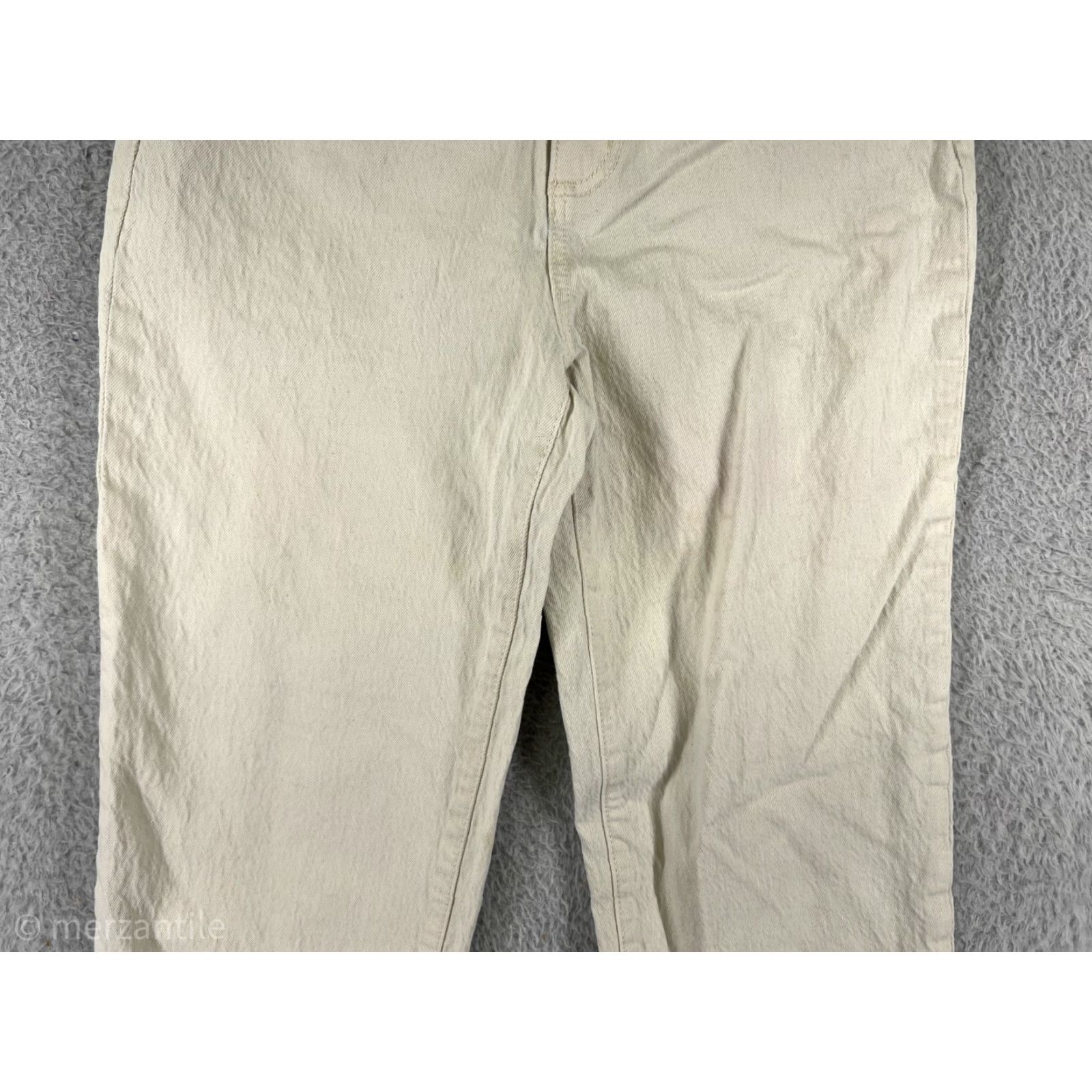 Vintage Universal Thread Jeans Women 0 Ivory Denim Stretch Wide-Leg Casual Pants Womens 90s Style Size 25" / US 0 / IT 36 - 6 Thumbnail