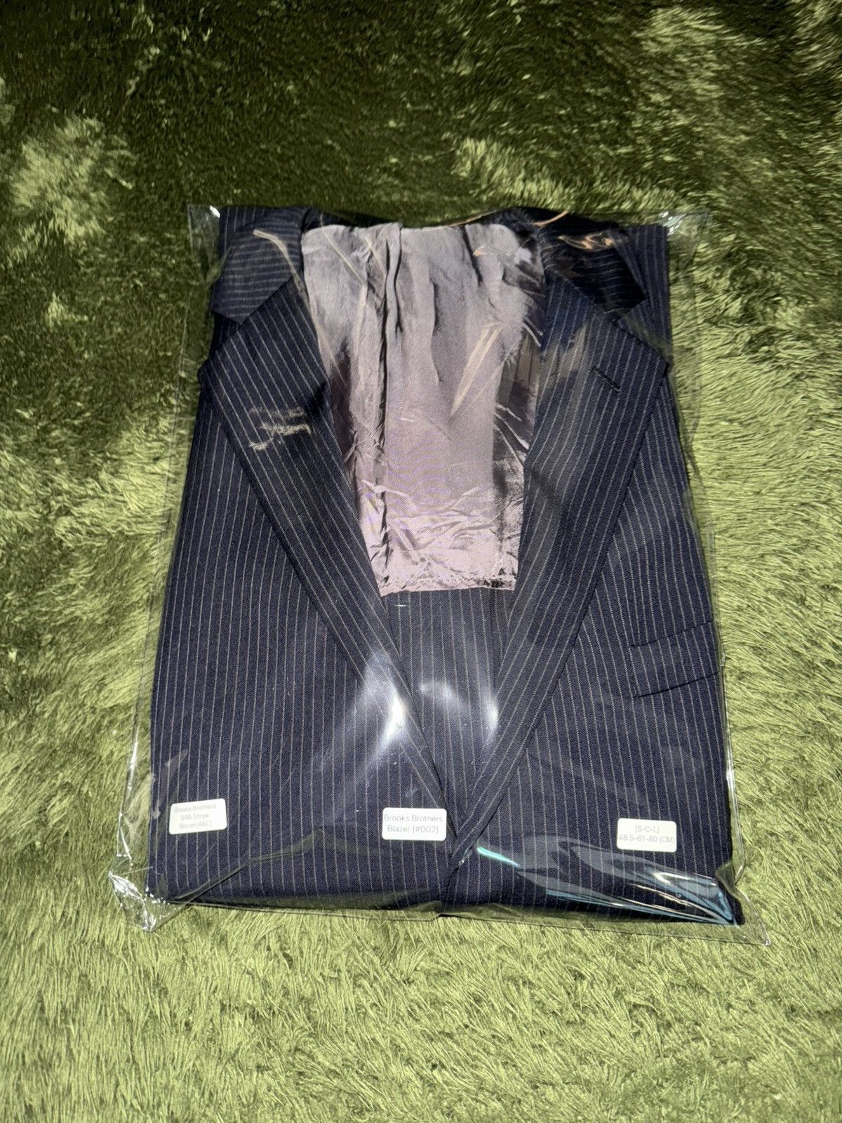 Brooks Brothers [46L] 00s Brooks Brothers 346 USA Stripe Blazer Jacket Size 46L - 13 Thumbnail