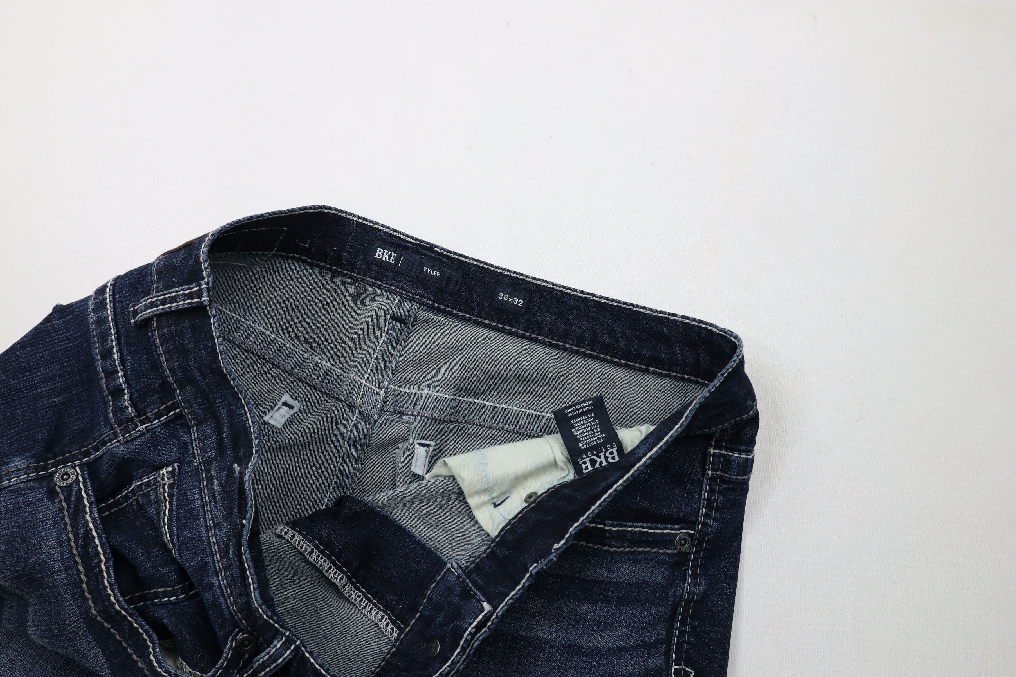 BKE × Vintage Buckle BKE Tyler Stretch Straight Leg Denim Jeans Blue Size US 38 / EU 54 - 7 Thumbnail