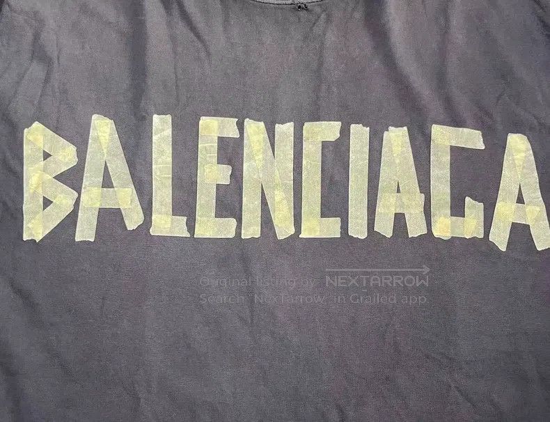 Balenciaga Balenciaga Tape Alphabet Logo Print Ribbed Knit Round Neck Size US XS / EU 42 / 0 - 3 Thumbnail
