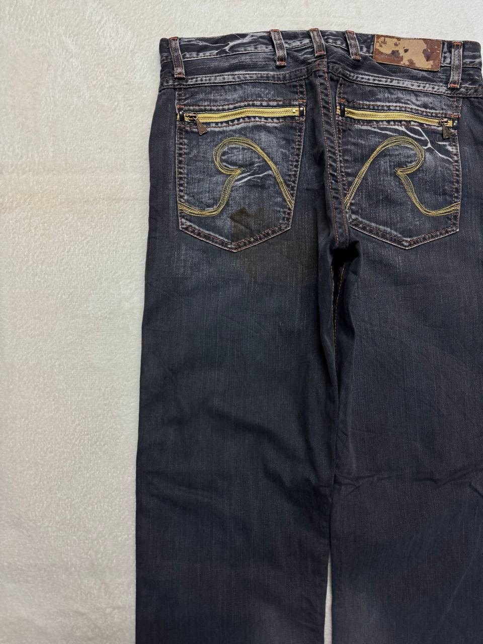 Japanese Brand SICK Vintage Replay Smoke Washed Style Distressed Denim Jean Size US 31 - 17 Thumbnail