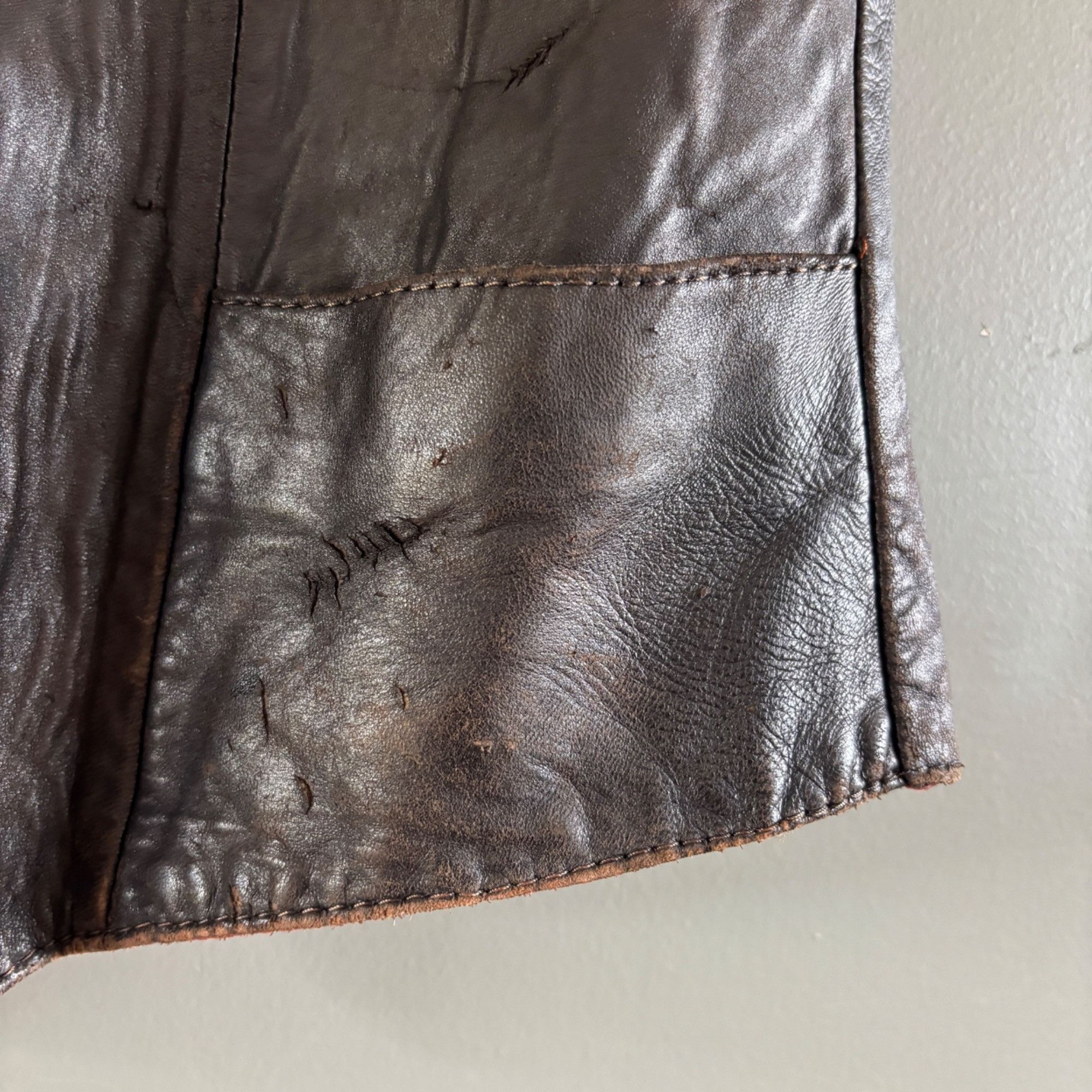Other Vintage 70s Vest Beau-Oeste Black Leather Unisex Size 40 Wes Size US XXS / EU 40 - 6 Thumbnail