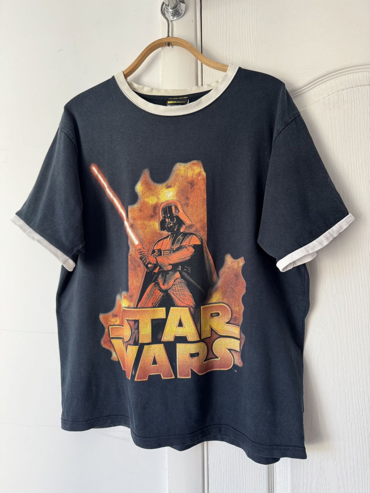 Star Wars Vintage Y2K Star Wars Darth Vader Movie Graphic T Shirt Size US XL / EU 56 / 4 - 2 Thumbnail