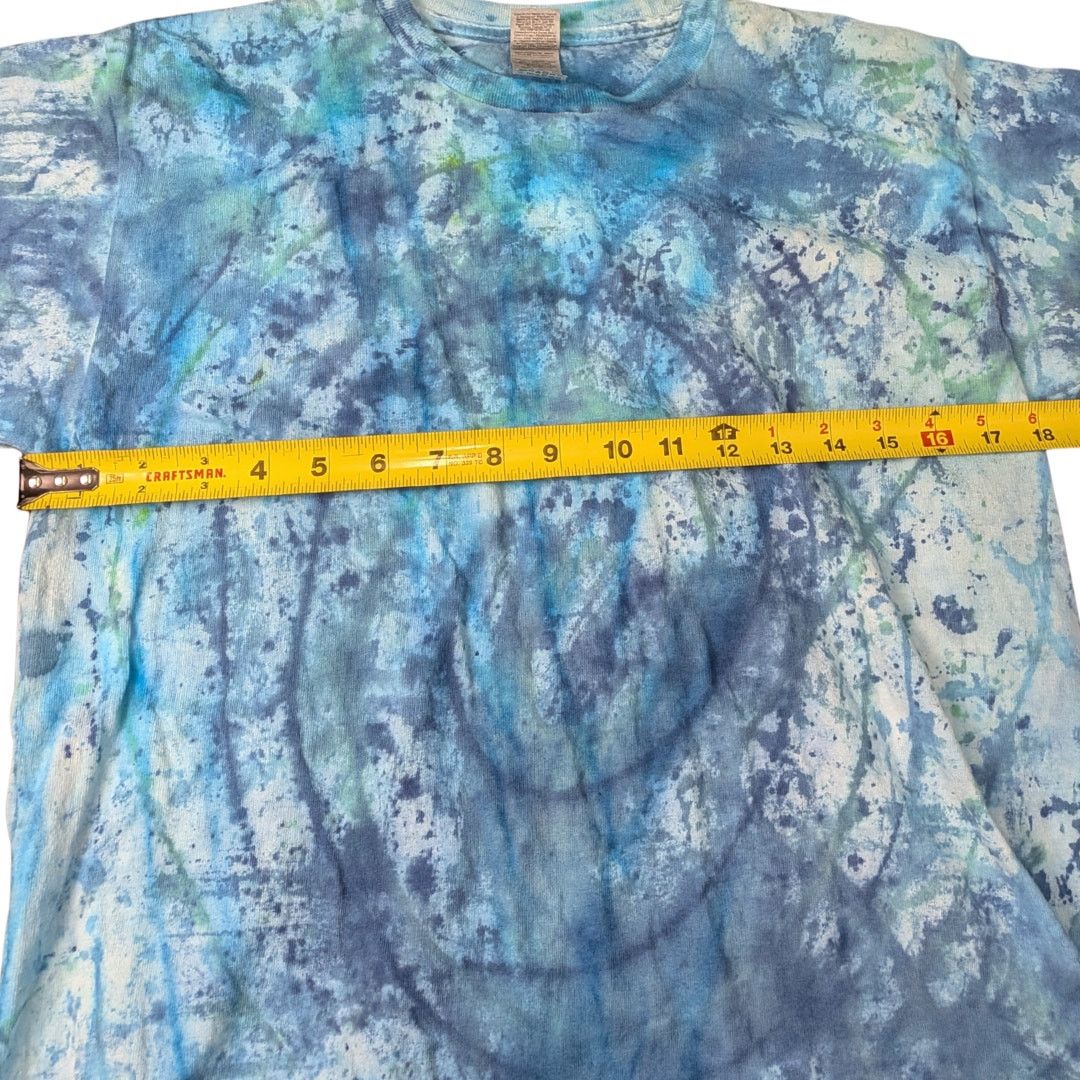 Gildan Gildan Teal/Blue Spiral Tie-Dye Tee Shirt | Women's M Size M / US 6-8 / IT 42-44 - 4 Thumbnail