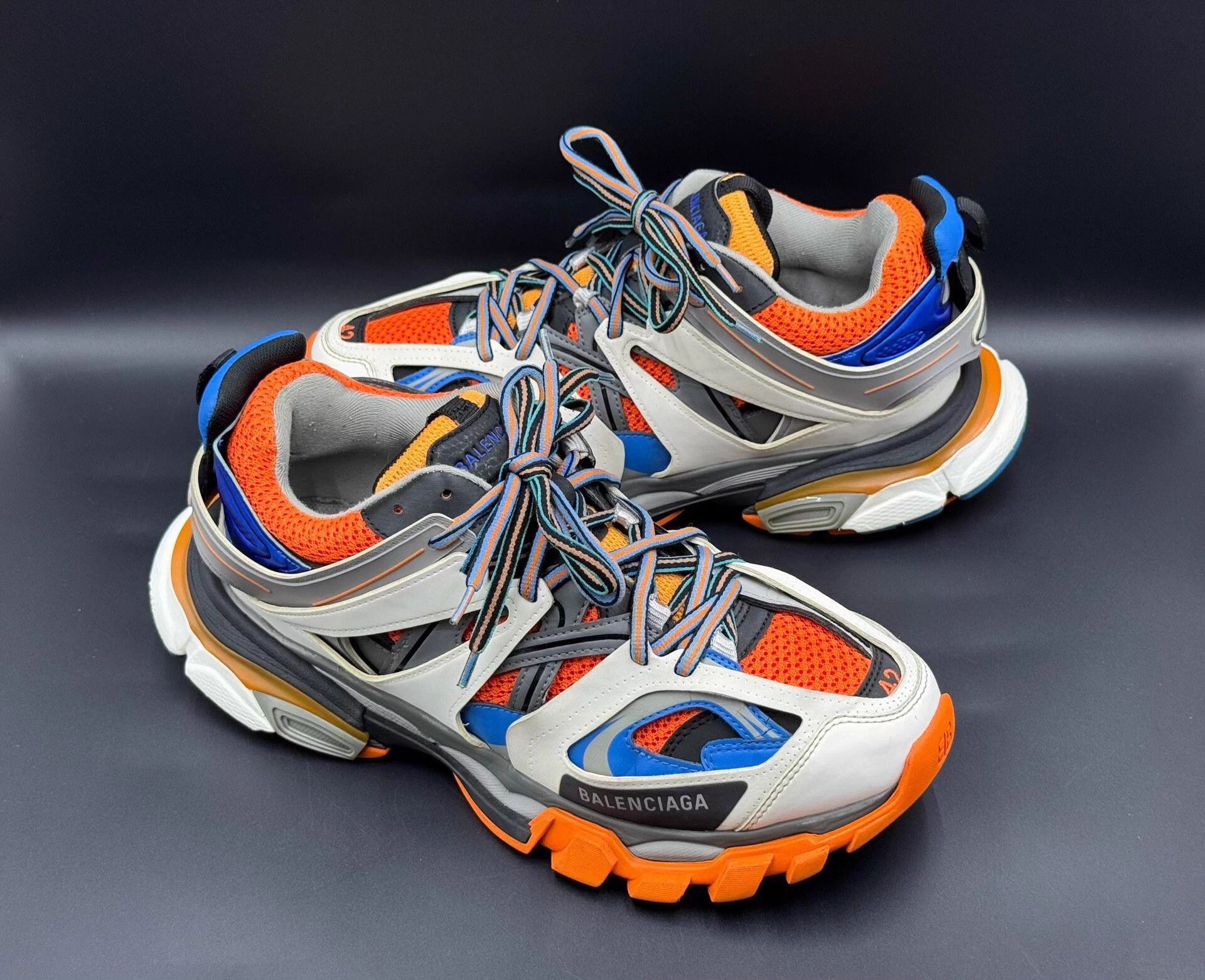 Balenciaga Balenciaga Track 1.0 Men's White Orange Low Top Trainer Size US 9 / EU 42 - 7 Thumbnail