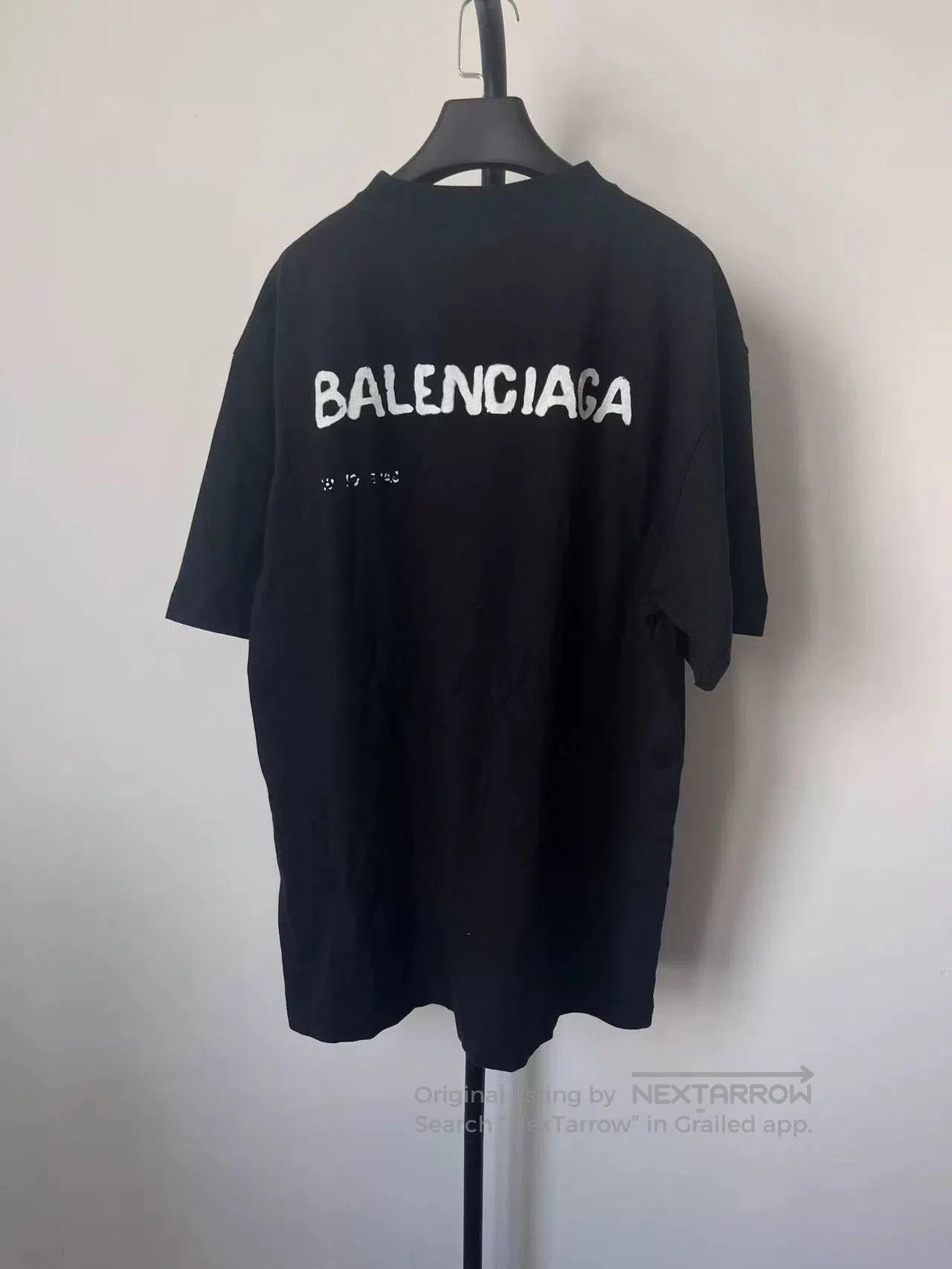 Balenciaga Balenciaga Logo Print Short Sleeve T-shirt. Size M / US 6-8 / IT 42-44 - 2 Thumbnail