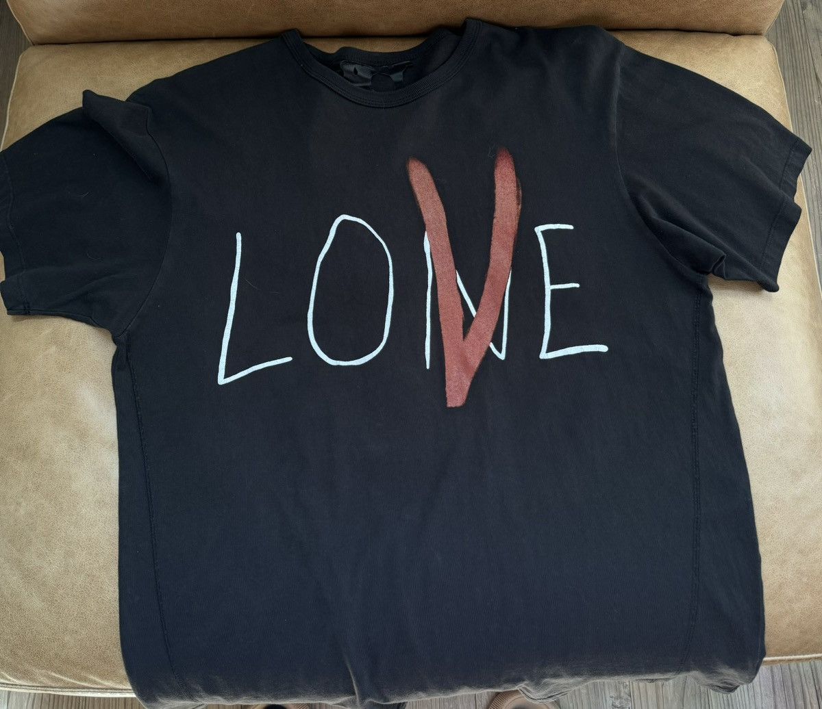 VLONE NYC discount Lone Love Red & White on Black T-shirt