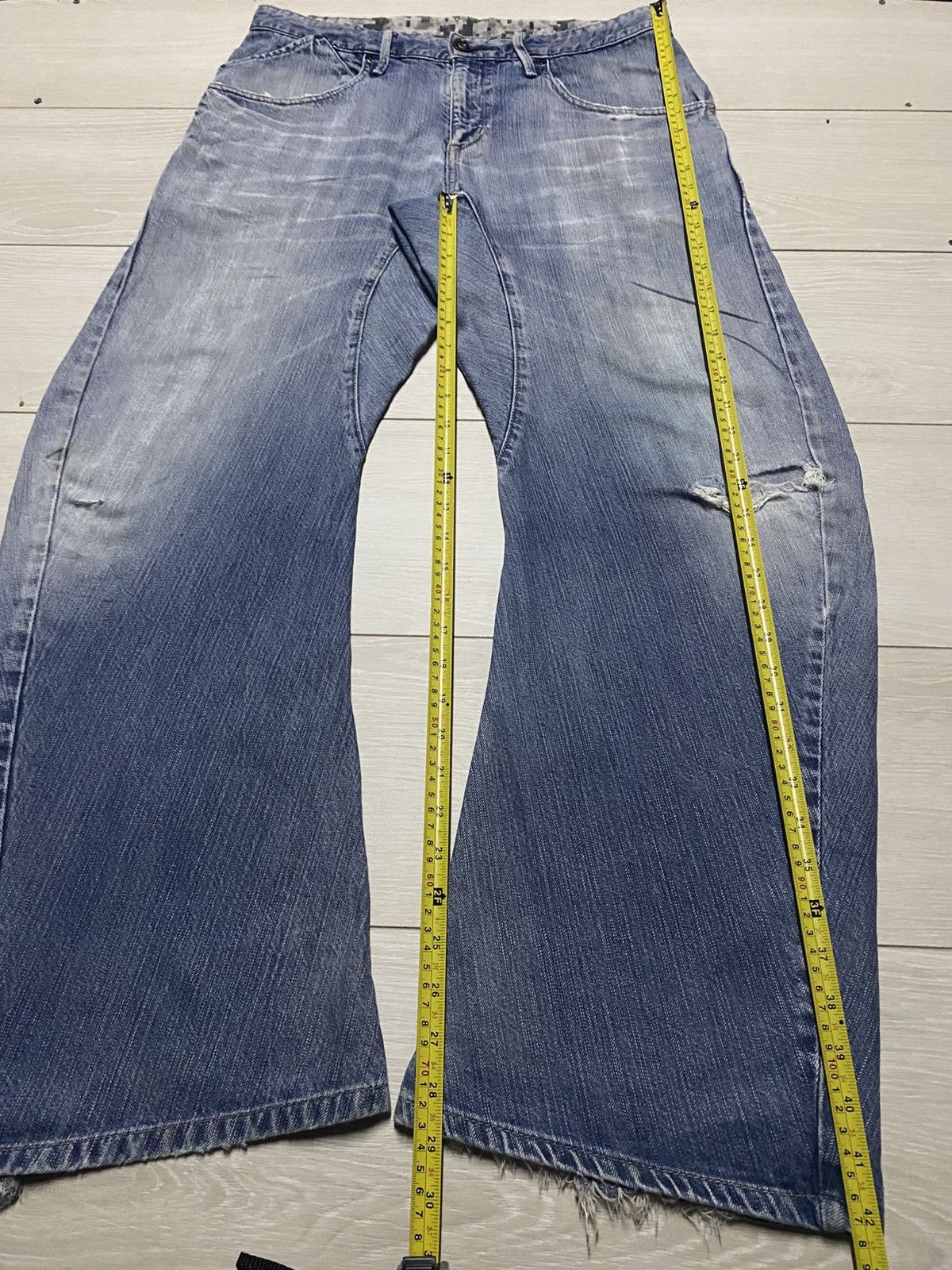 Edwin Edwin E Function Grunge Distressed Twist leg Baggy Jeans Size US 34 / EU 50 - 17 Thumbnail
