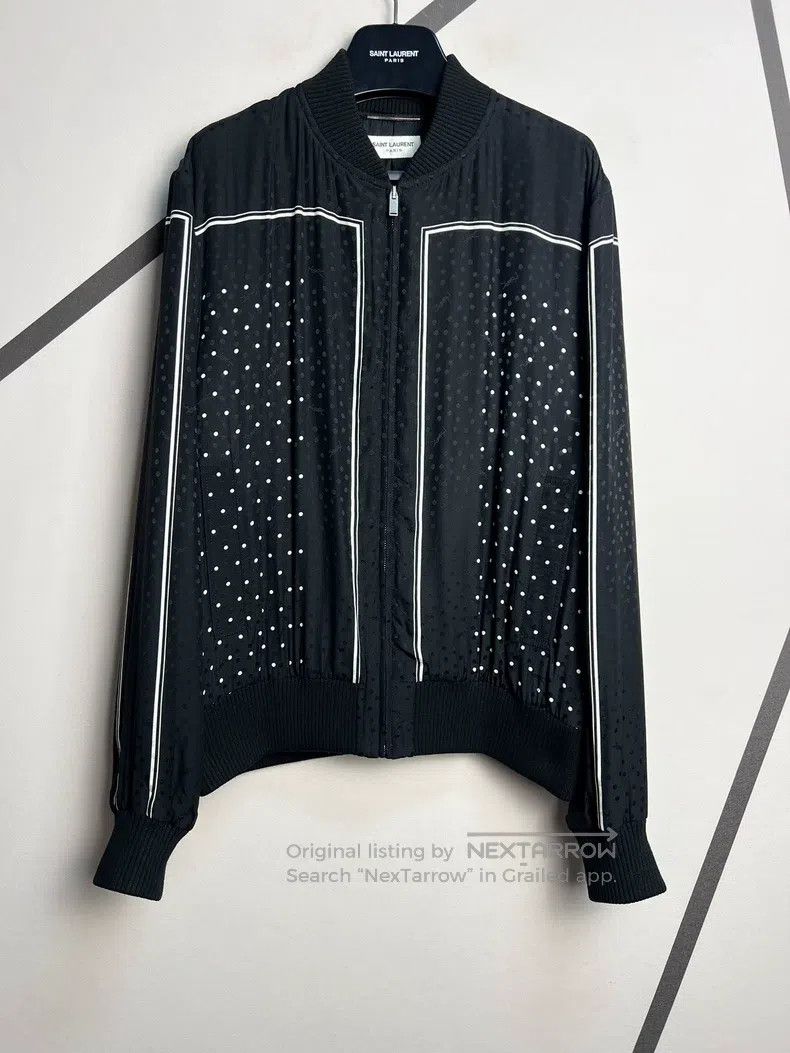 Saint Laurent Paris Saint Laurent Paris Polka Dot Black Logo Printed Thin Cott Size US M / EU 48-50 / 2 - 1 Thumbnail