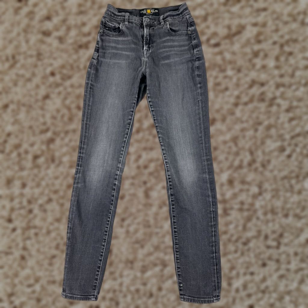 Lucky Brand Lucky Brand Jeans Womens 0 Black Denim Skinny Mid Rise 21x29 Inseam 29 Comfort Stretch Size 25" / US 0 / IT 36 - 1 Thumbnail