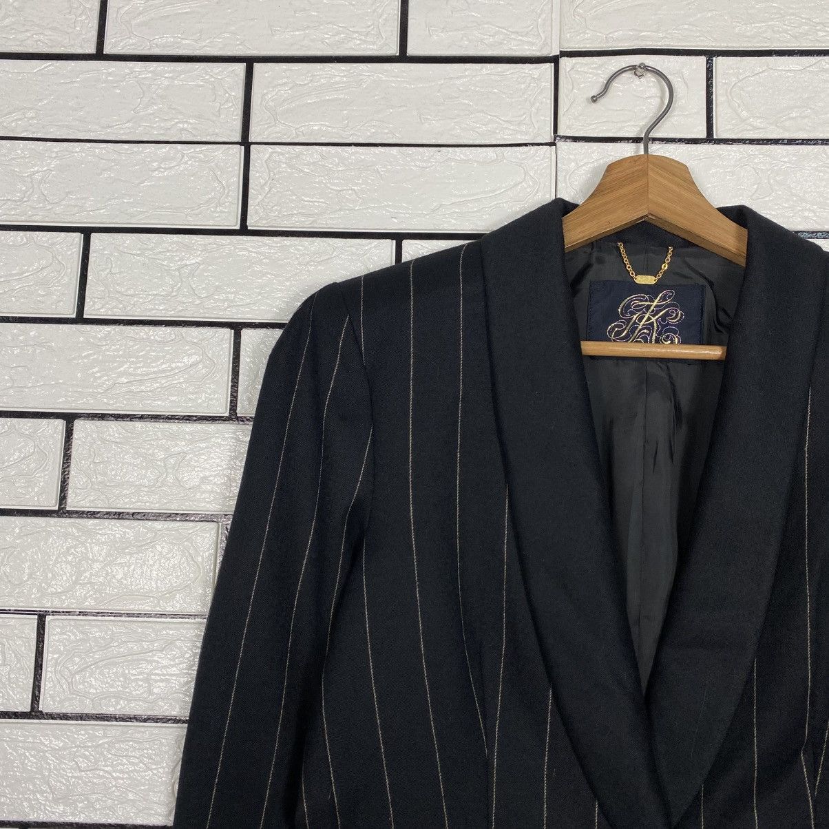 Japanese Brand 📌Cropped Striped Design Button Jacket Karl Kani Size US M / EU 48-50 / 2 - 8 Thumbnail