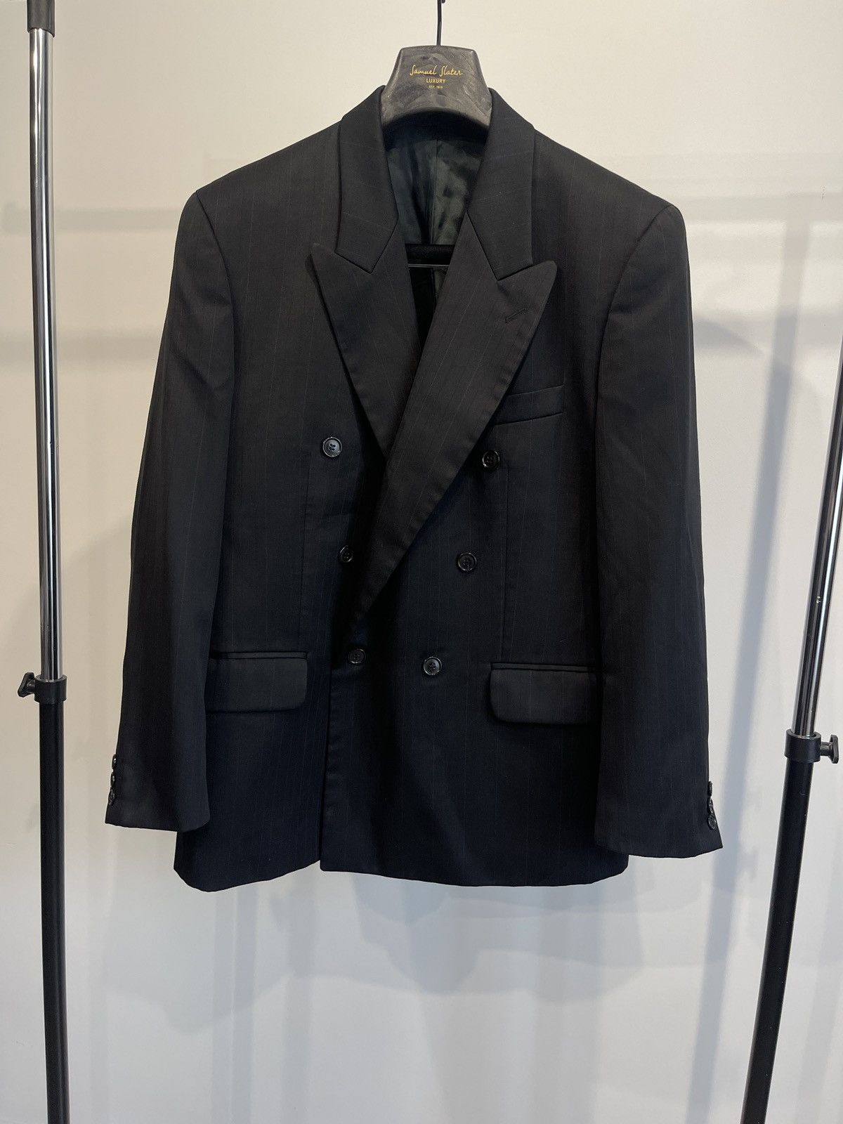 Vintage Vintage HORNE BROTHERS black double-breasted blazer classic Size 40S - 2 Thumbnail