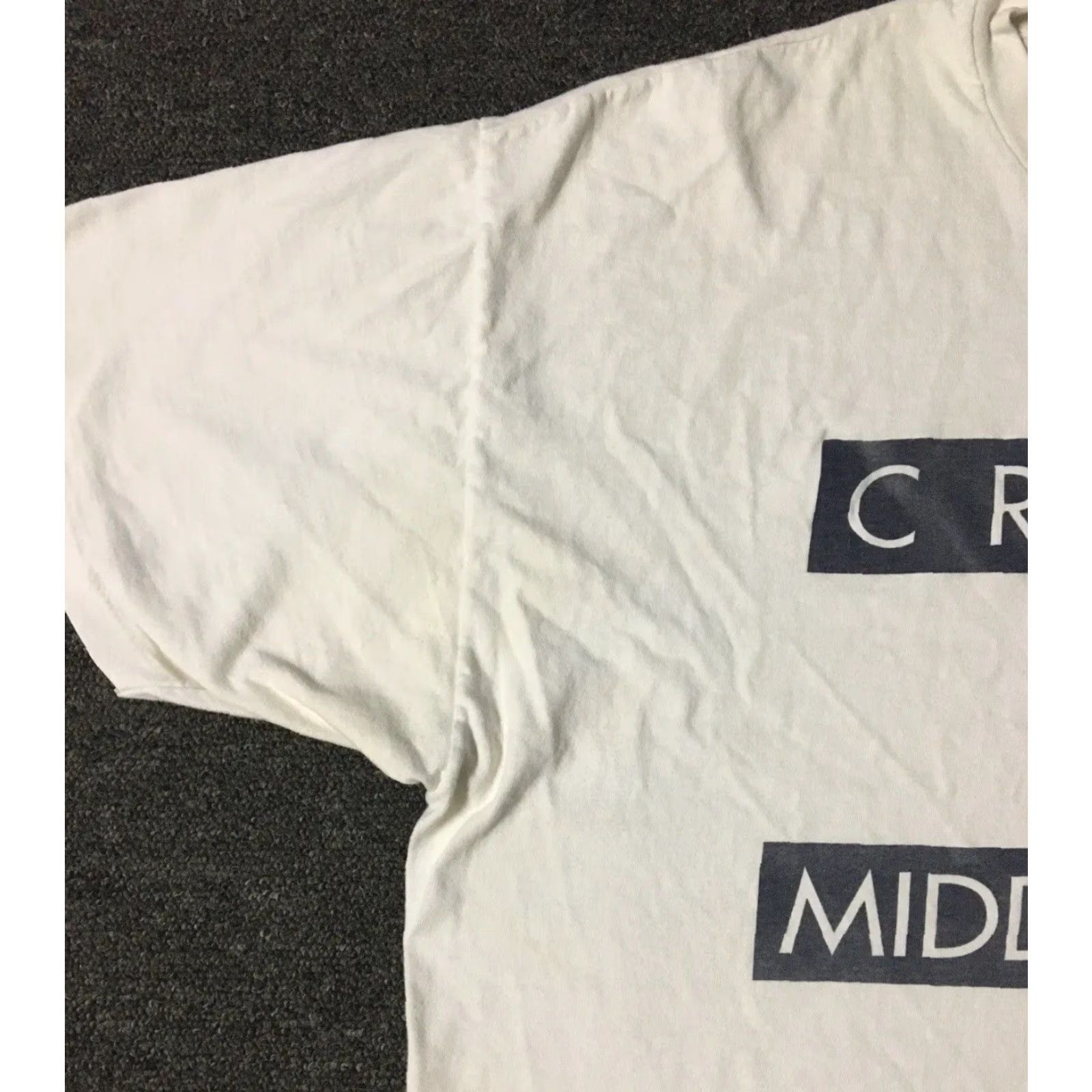Rusty Vtg 90s Crusty Middle Finger Faded Tommy Flag Shirt XXL Funny Crude Joke Grunge Shirt Mens 2XL White USA Parody Distressed Style Size US XXL / EU 58 / 5 - 7 Thumbnail