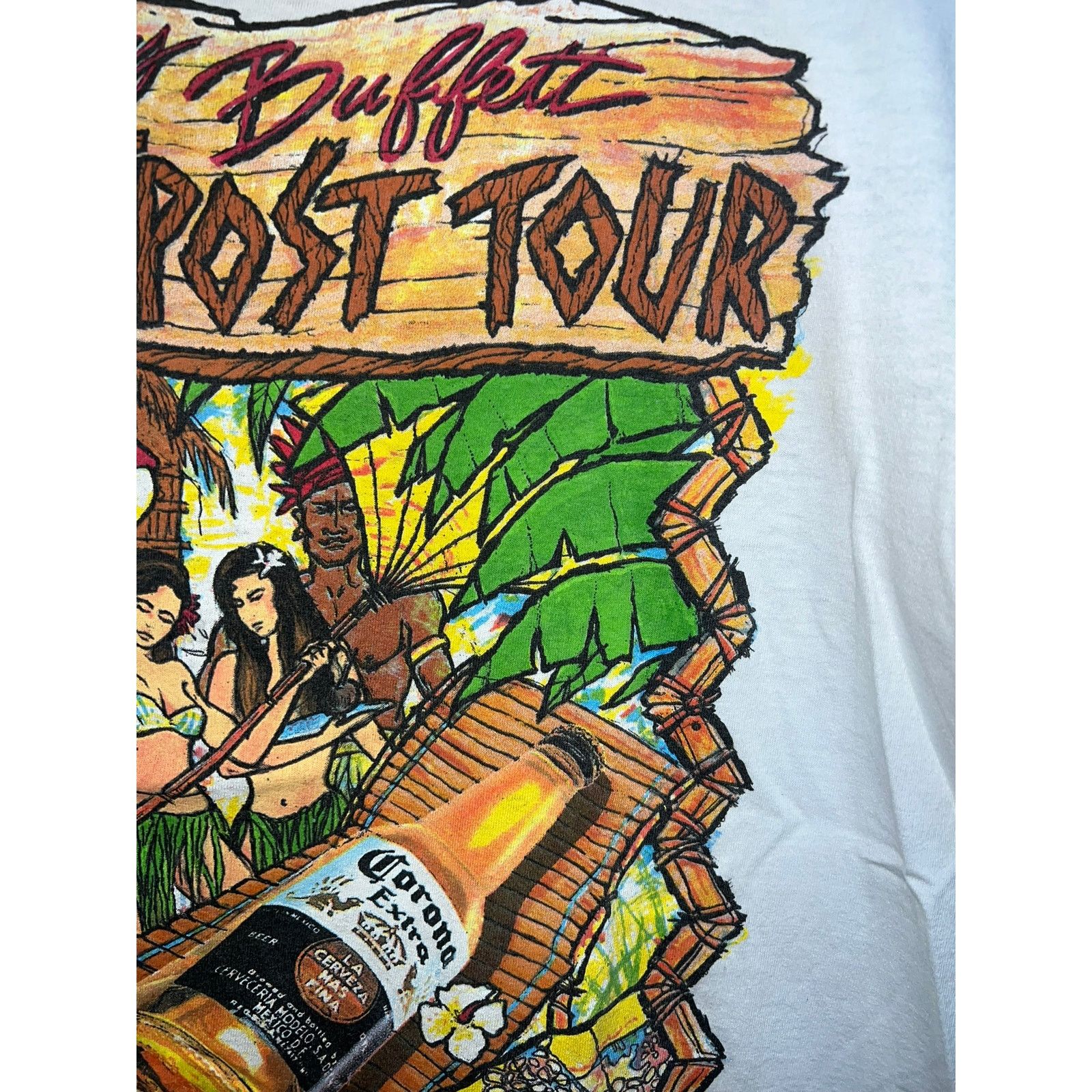 Hanes Vintage Jimmy Buffet The Outpost Tour Shirt Concert 90s VTG Size US L / EU 52-54 / 3 - 4 Thumbnail