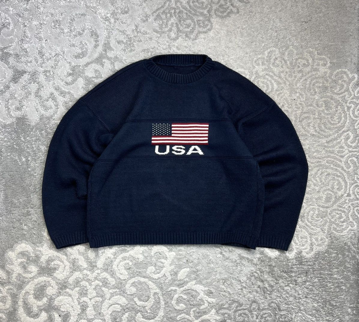Other Boxy Fit Sweater USA Flag Vintage 90’s Swag Japan Style Size US M / EU 48-50 / 2 - 1 Thumbnail