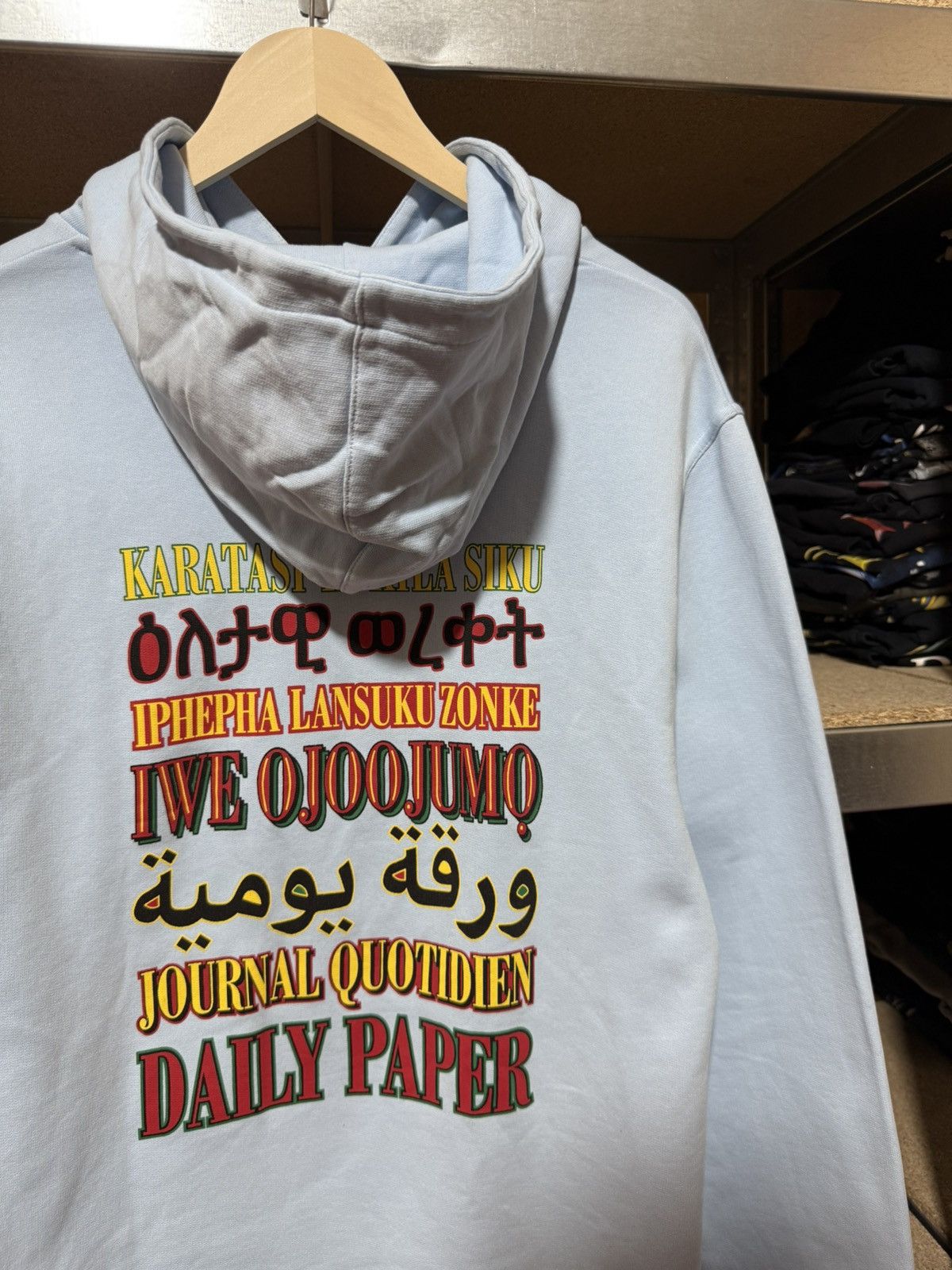 Daily Paper Rare Luxury Daily Paper Creative Blue Hoodie Y2K Hype CW24 Size US XL / EU 56 / 4 - 4 Thumbnail