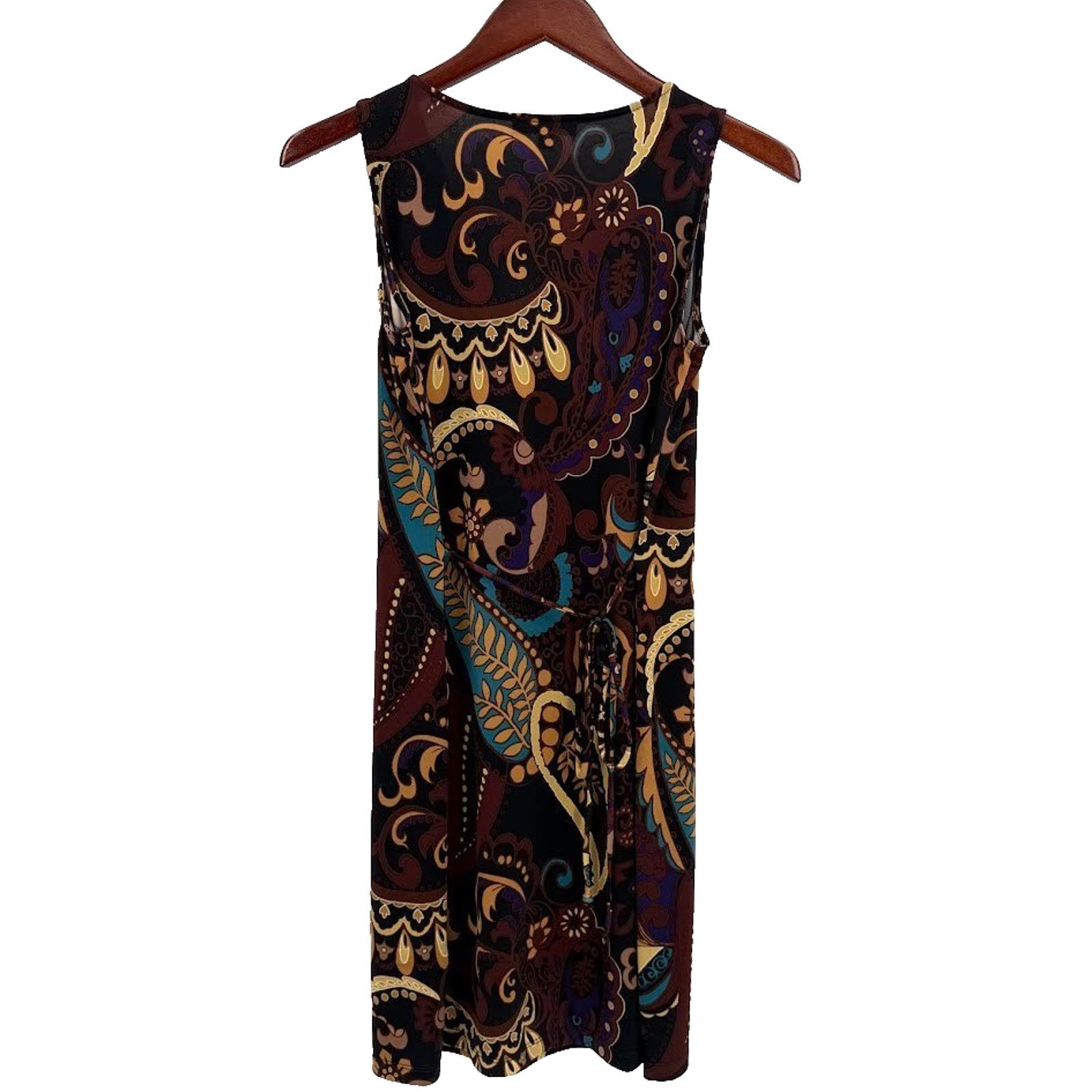 Vivienne Tam Vivienne Tam XS Paisley Sleeveless Dress Beaded Neck Boho Size XS / US 0-2 / IT 36-38 - 2 Thumbnail