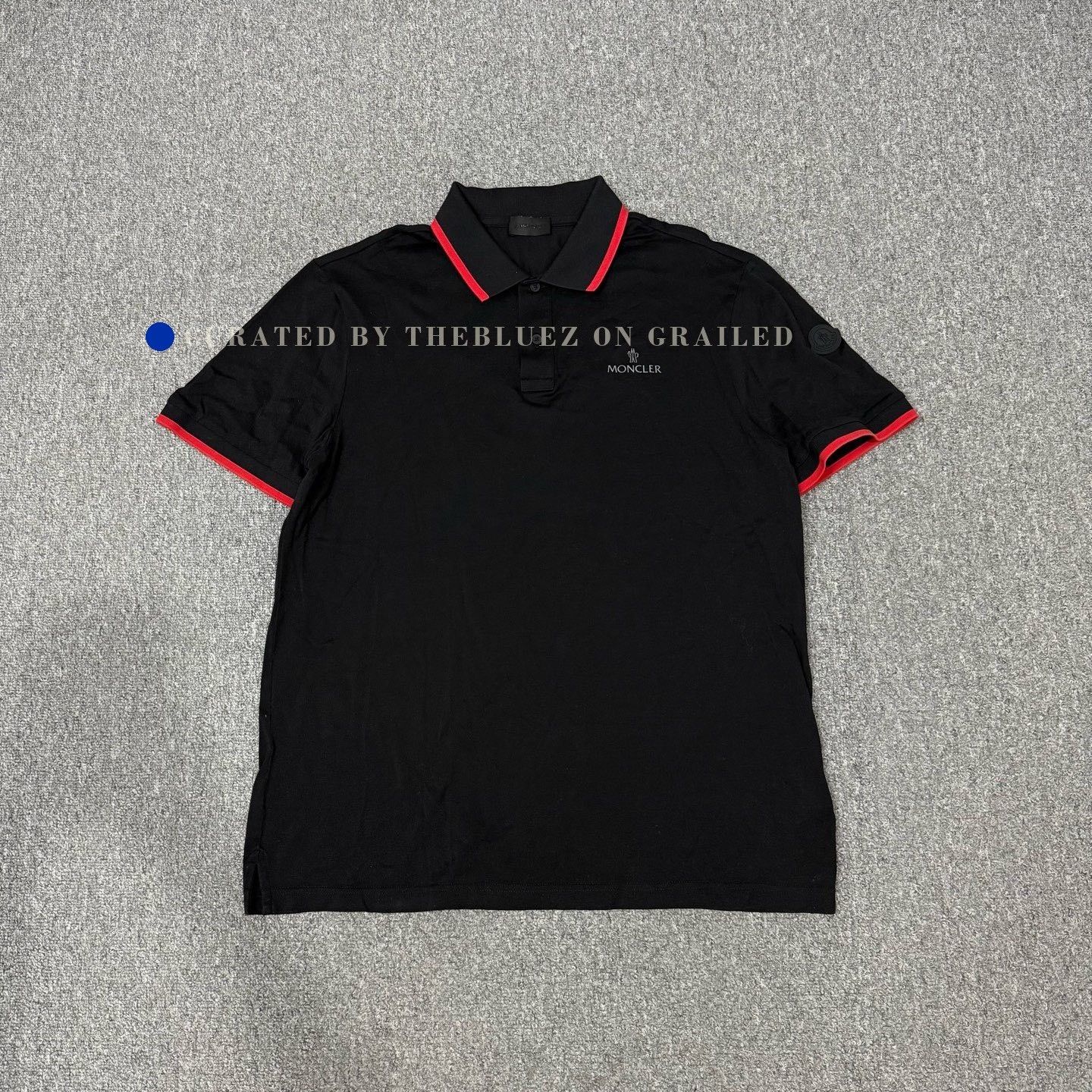 Moncler Moncler Black Chest Logo Polo Shirt Size US XL / EU 56 / 4 - 1 Thumbnail