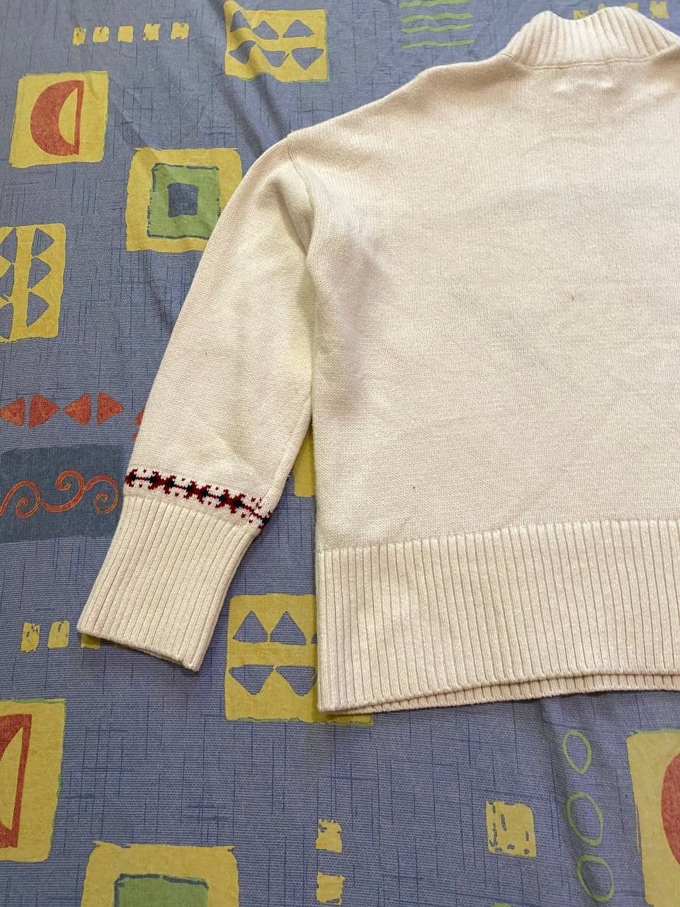 Vintage Joules Abigail Cream High Neck Intarsia Ski Jump Size L / US 10 / IT 46 - 14 Thumbnail