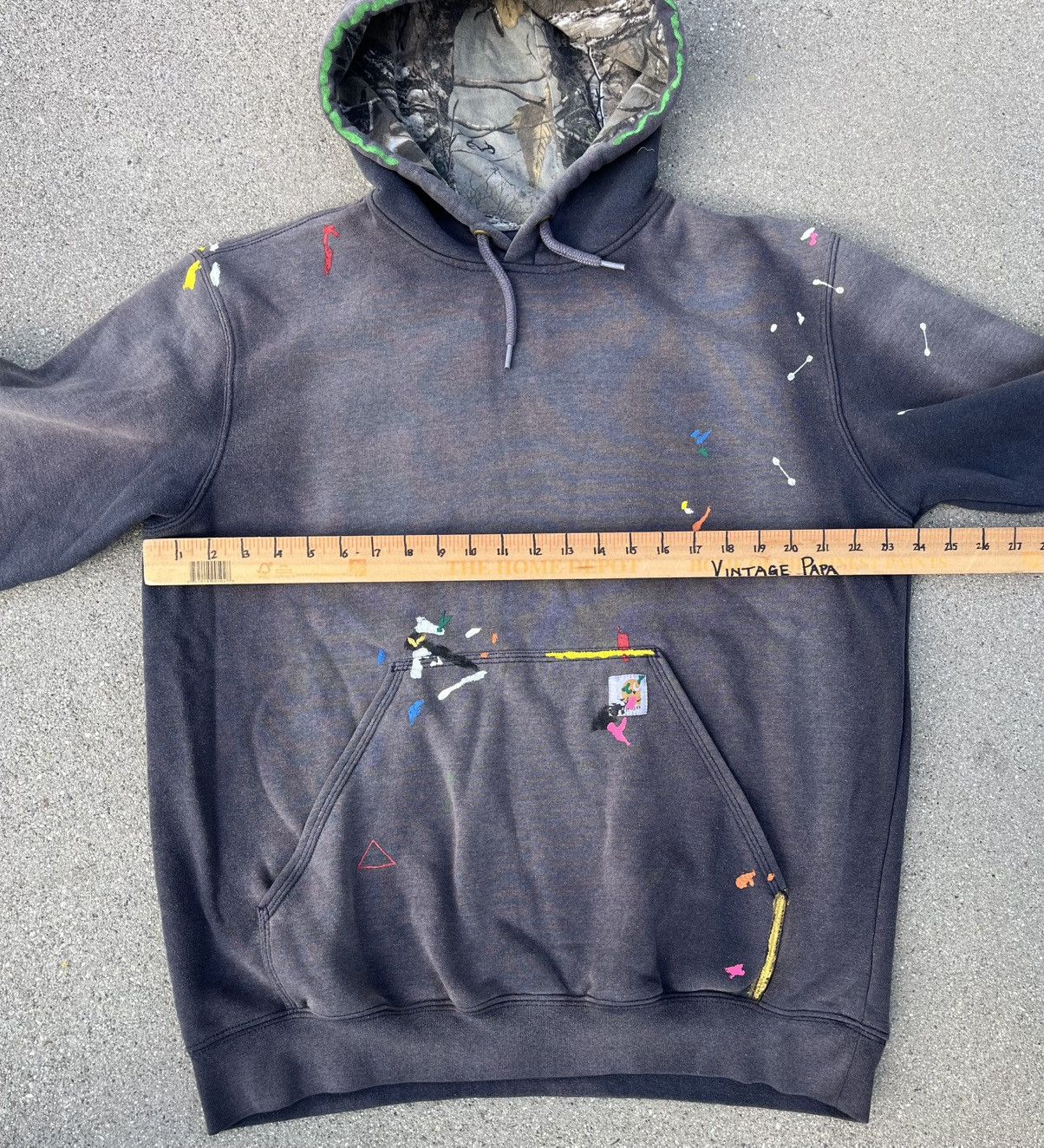 Carhartt Custom Carhartt Hoodie Sun Fade Distressed Camo Real Tree Size US L / EU 52-54 / 3 - 4 Thumbnail