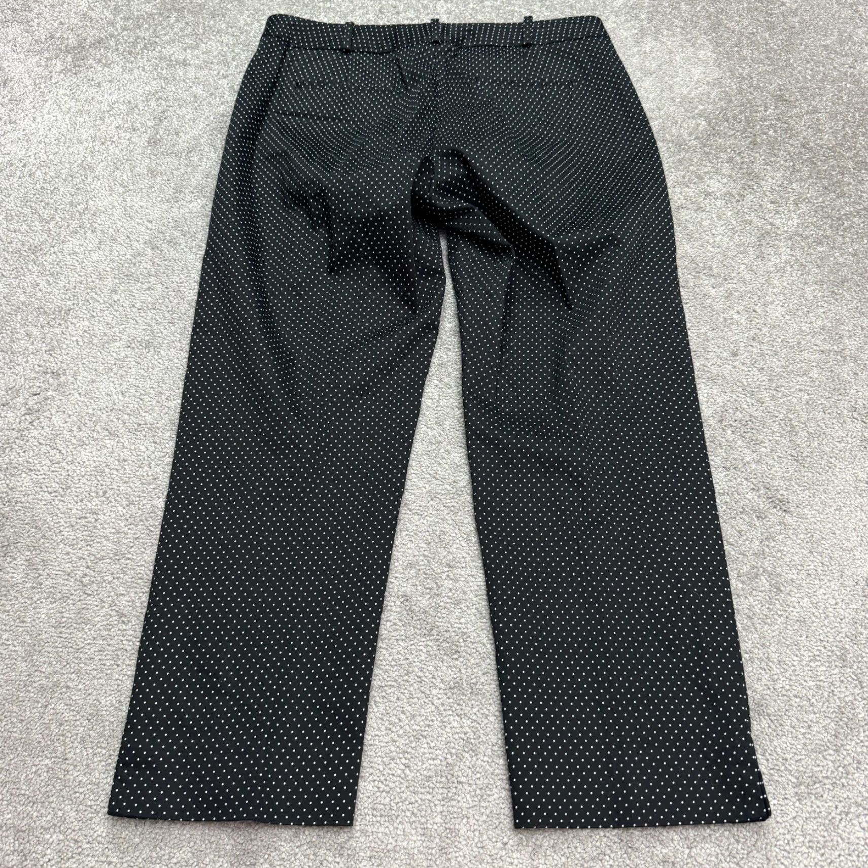 Talbots VINTAGE Talbots Nautical Polka Dot Dress Pants Womens 8 Black Business Casual Workwear Modern Classic Size 30" / US 8 / IT 44 - 2 Thumbnail