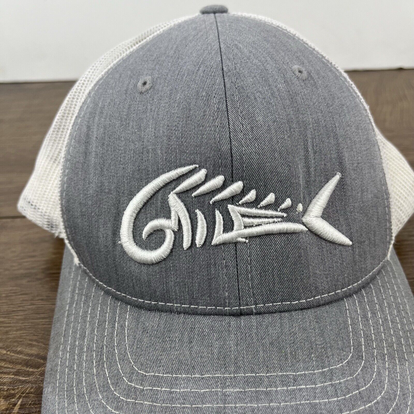 Other Fish Skeleton Hat Fish Skull Snapback Hat Gray Adjustable Ha Size ONE SIZE - 8 Thumbnail