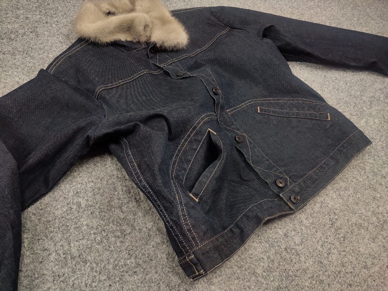 Marithe + Francois Girbaud Marithe Francois Girbaud Vintage Denim Pocket fur Jacket Size M / US 6-8 / IT 42-44 - 13 Thumbnail