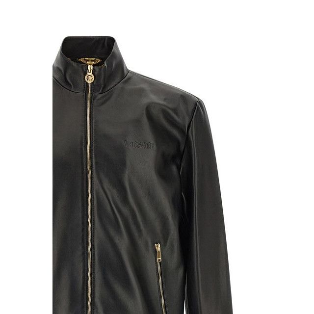 Versace VERSACE Medusa Biggie Black Leather Jacket New & Authentic ( Size US L / EU 52-54 / 3 - 3 Thumbnail