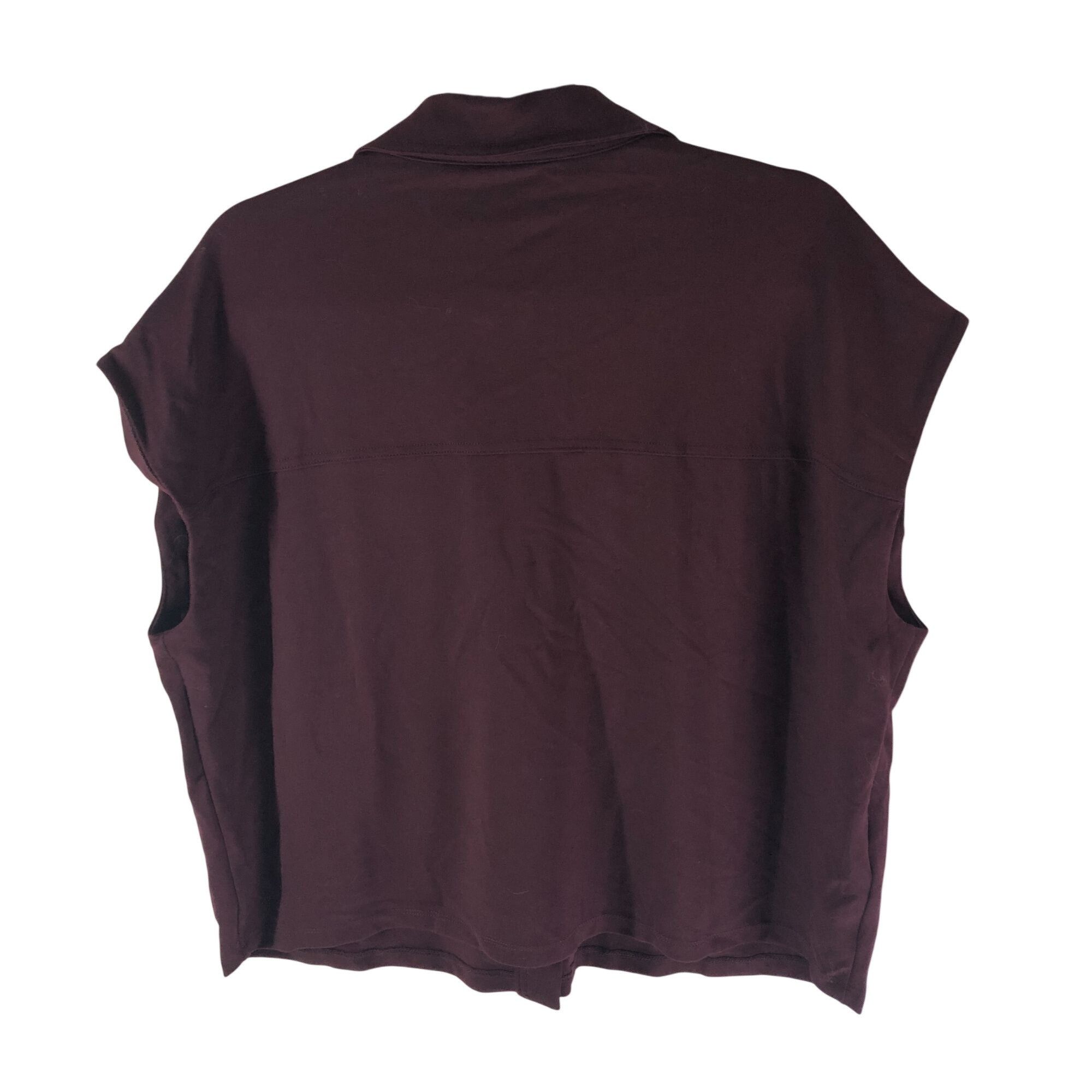 Other MNG Mango Womens Vest Snap Button Pockets Burgundy XL Size XL / US 12-14 / IT 48-50 - 2 Thumbnail