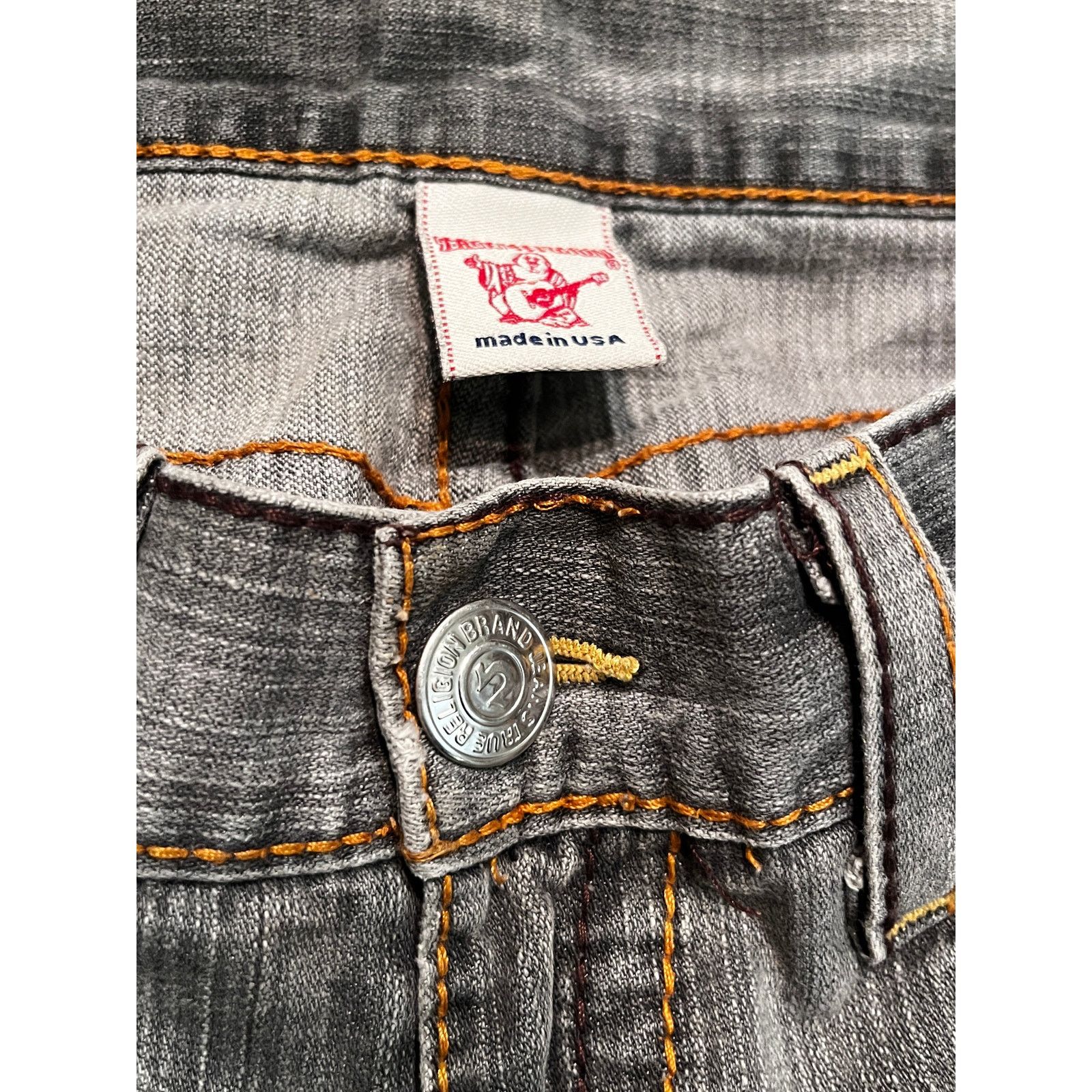 True Religion Vintage True Religion Bobby Big T Gray Straight Leg Jeans Size US 36 / EU 52 - 5 Thumbnail