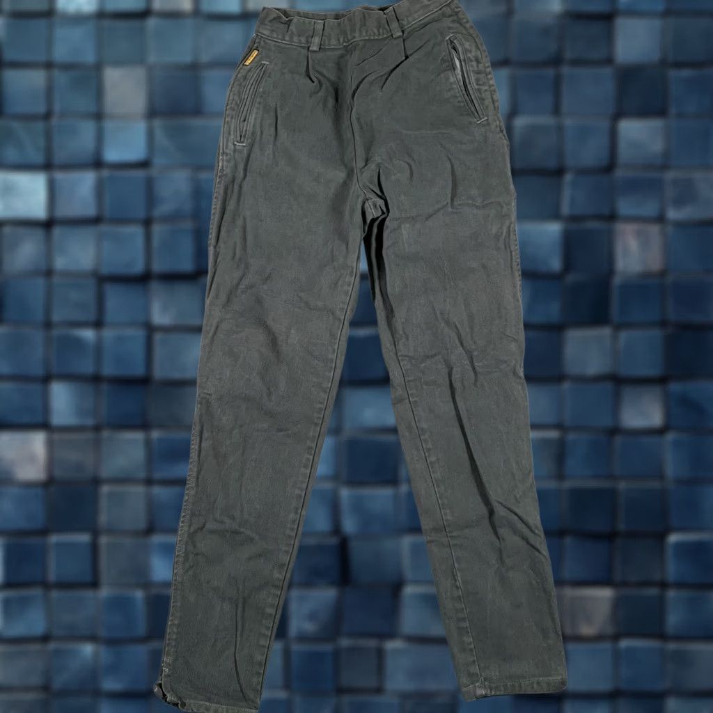 Vintage Vintage Armani Jeans Pants Womens 6 Green Cotton Tapered Chino Twill USA Size 28" / US 6 / IT 42 - 1 Thumbnail