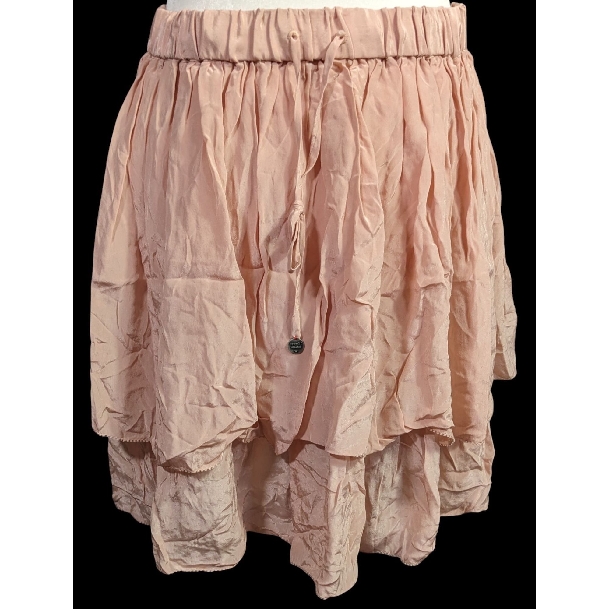 Odd Molly Odd Molly Pink Tiered Skirt 100% Viscose Elastic Waist Size Size 28" / US 6 / IT 42 - 1 Thumbnail
