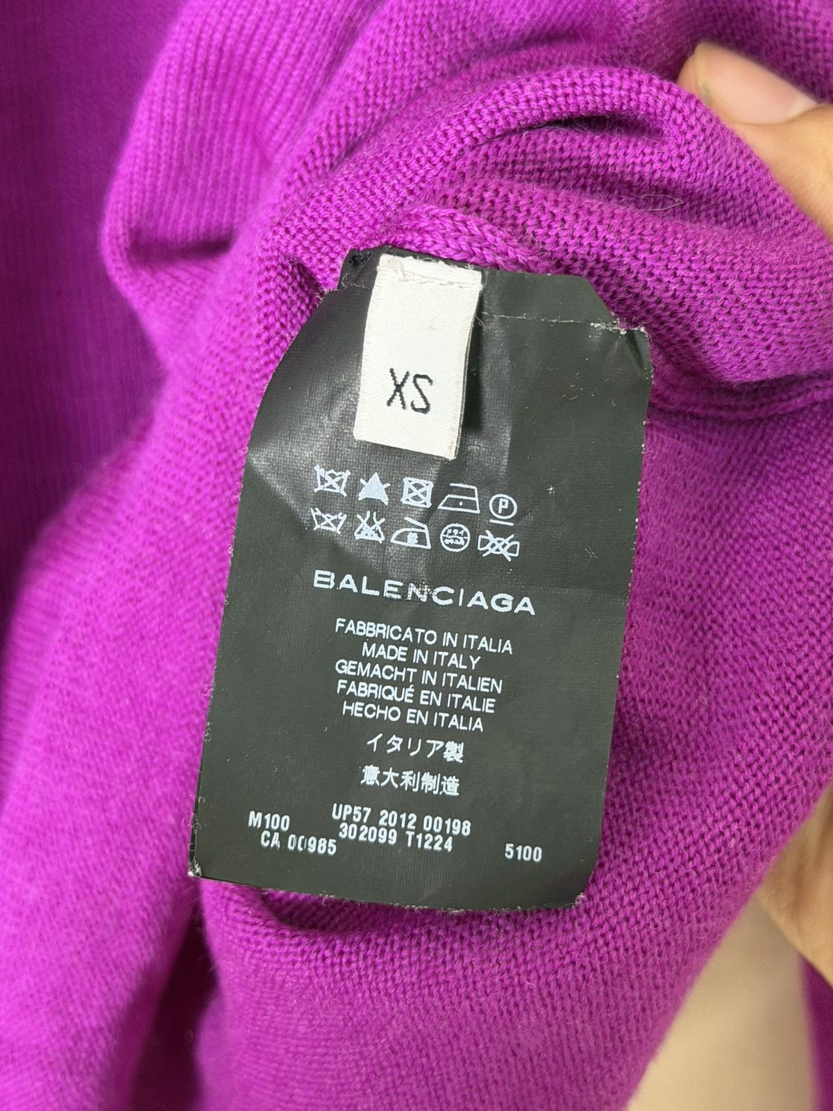 Balenciaga Balenciaga Paris Purple Sweater Size XS / US 0-2 / IT 36-38 - 5 Thumbnail