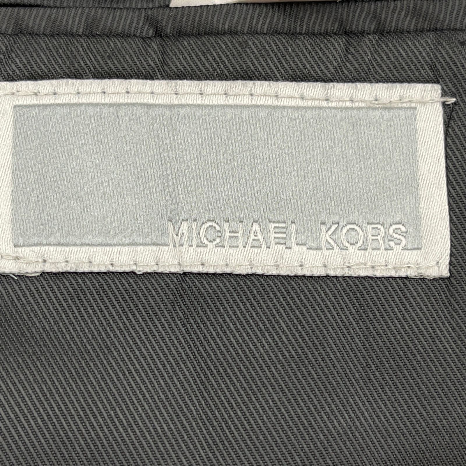 Michael Kors Michael Kors Blazer Wool Notched Collar Black Formal Office Size 40S - 3 Thumbnail