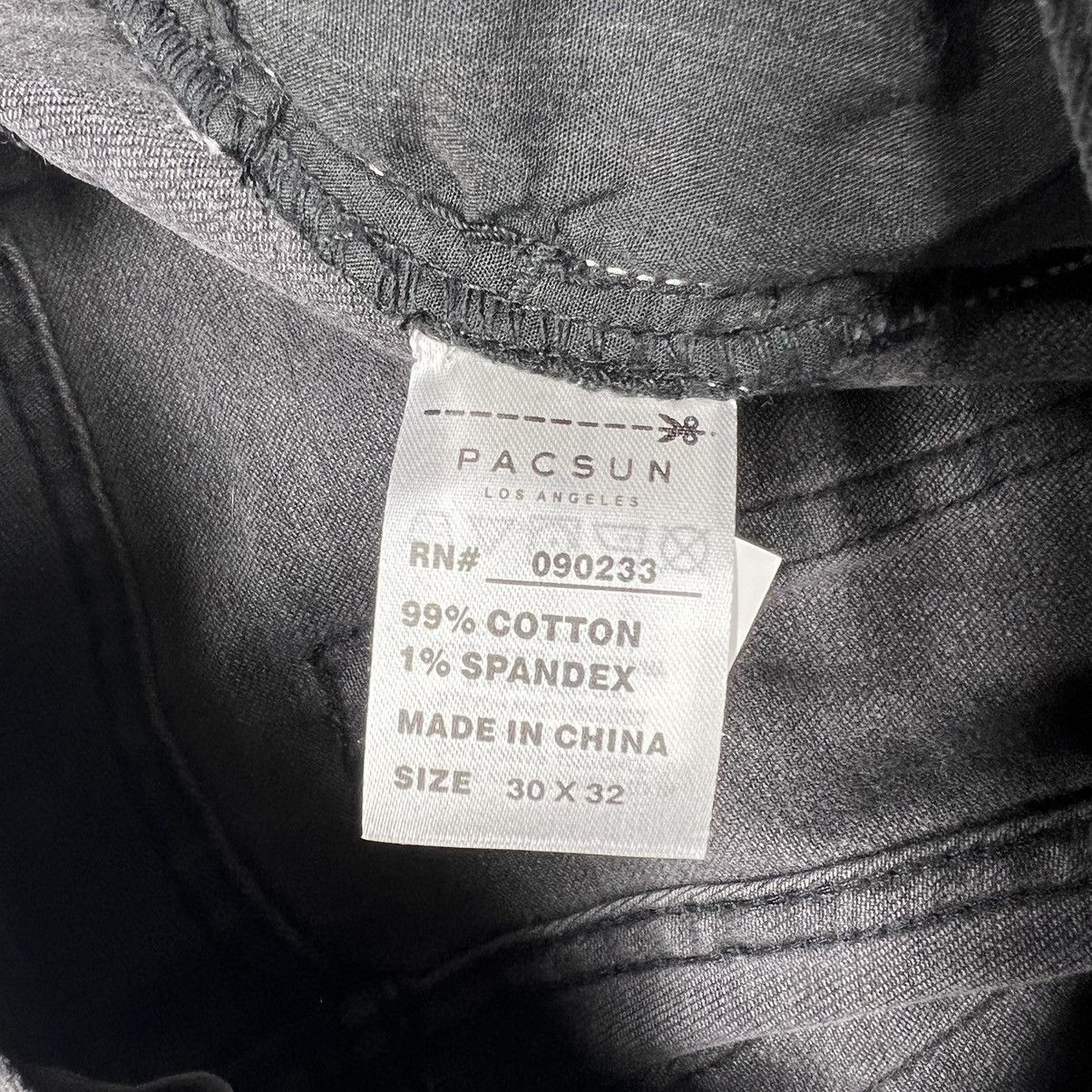 Pacsun Pacsun Jeans Black Stacked Skinny Drawstring Zip Side Stripe Size US 30 / EU 46 - 10 Thumbnail