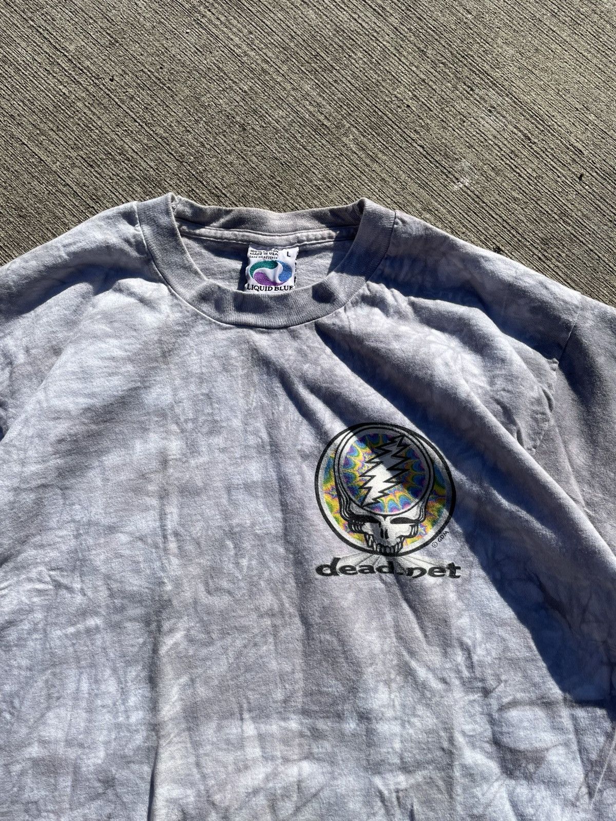 Band Tees Vintage 1995 Grateful Dead dead.net Grey Tie-Dye Band tee Size US L / EU 52-54 / 3 - 4 Thumbnail
