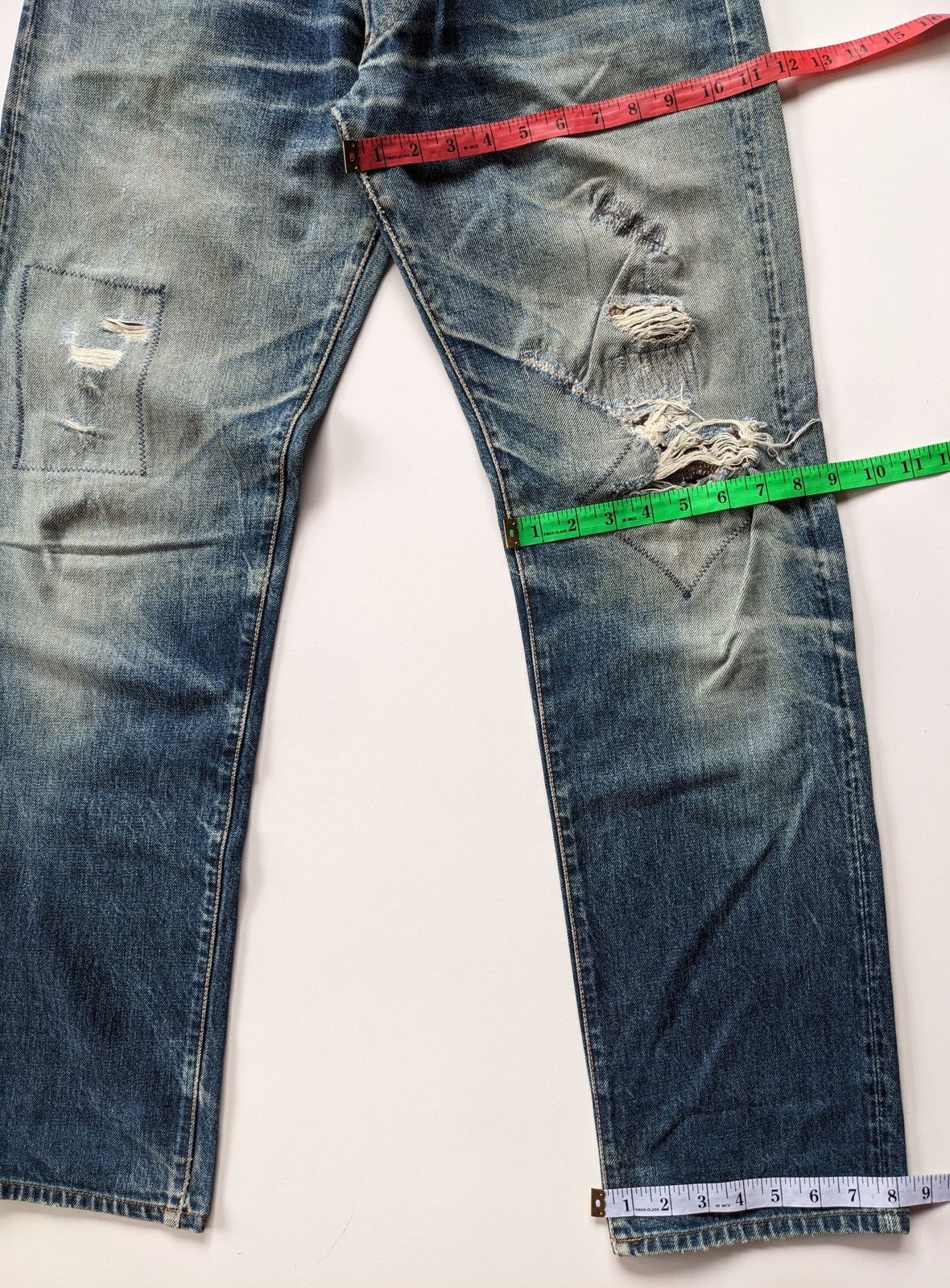 Evisu Evisu daicock distressed selvedge custom jeans Size US 31 - 8 Thumbnail