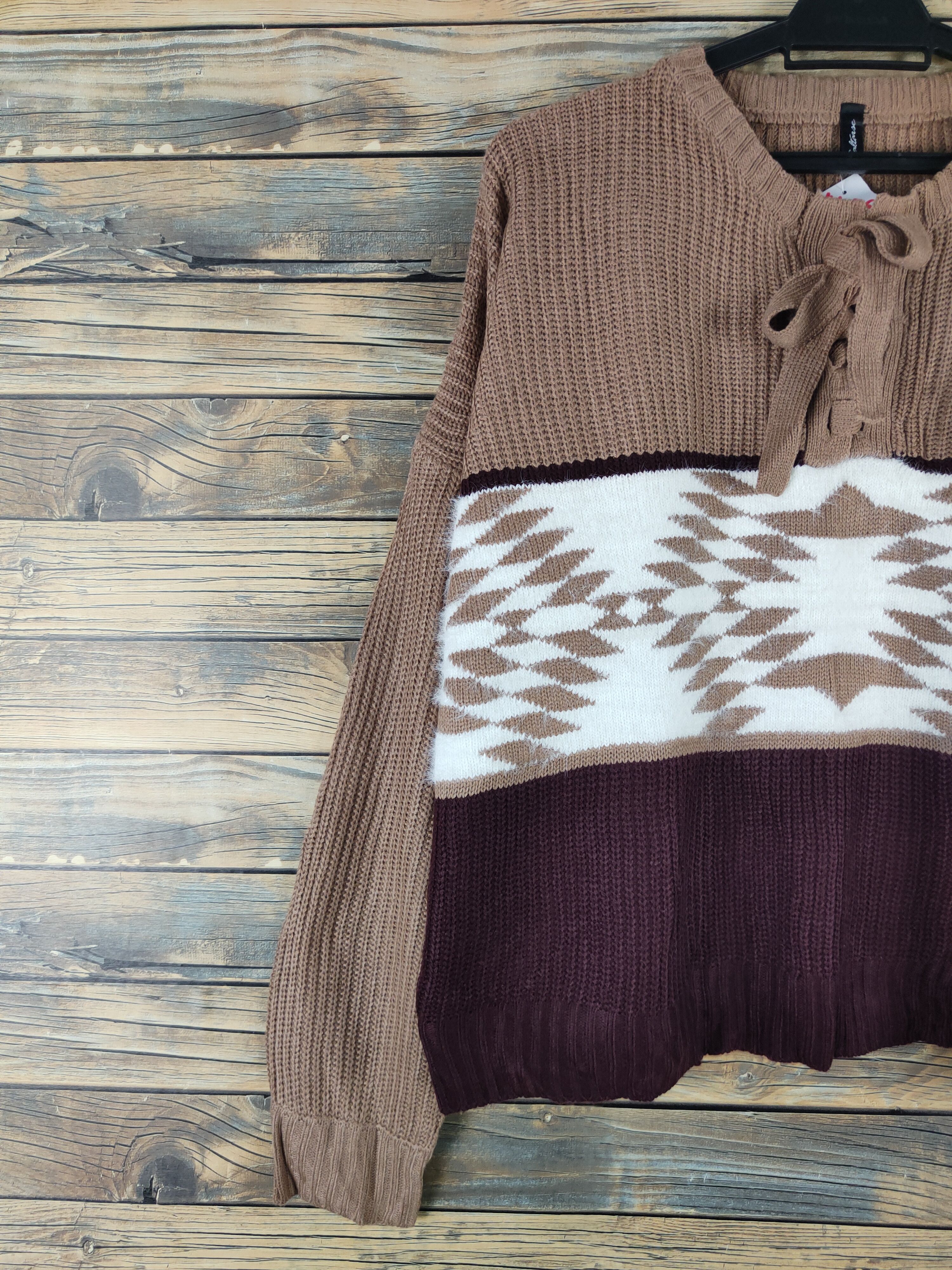 Vintage Saltanse Brown Knitwear sweatshirt baggie #W1476 Size M / US 6-8 / IT 42-44 - 3 Thumbnail