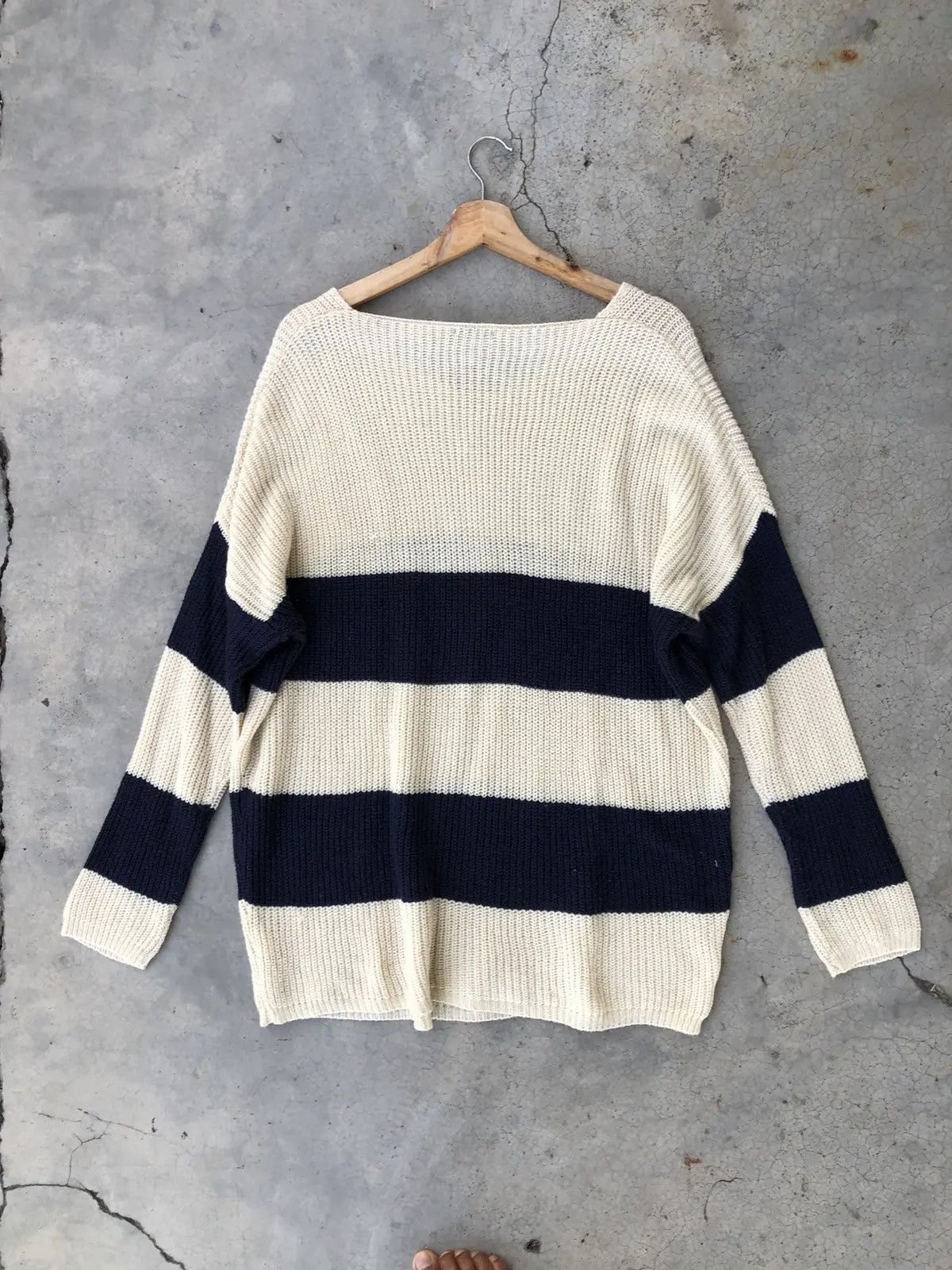 Japanese Brand × Vintage Vintage Stripe Knitsweater, Coats, Jacket Pullover Size US XL / EU 56 / 4 - 9 Thumbnail