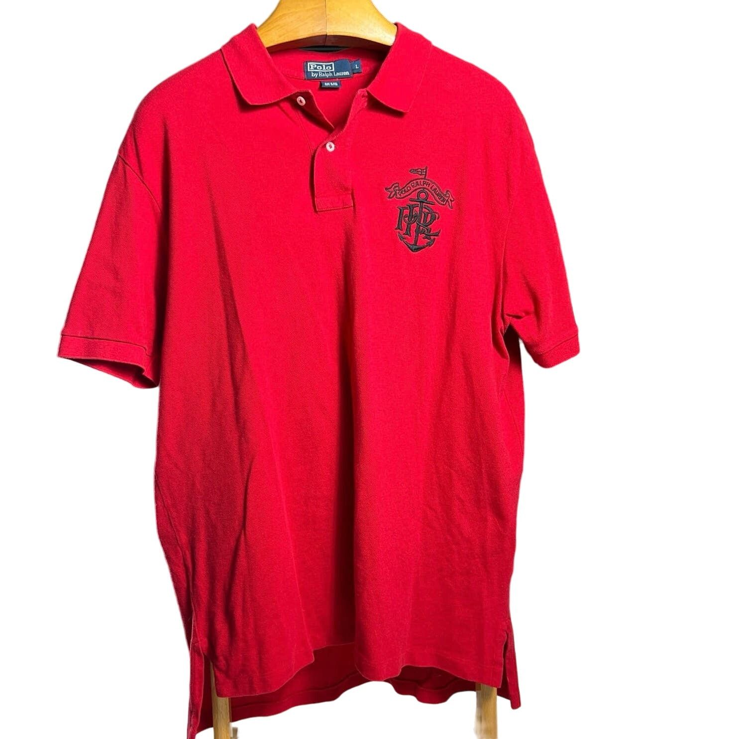 Polo Ralph Lauren Polo By Ralph Lauren Mens Red Black Shirt 100% Cotton Size L Size US L / EU 52-54 / 3 - 1 Thumbnail