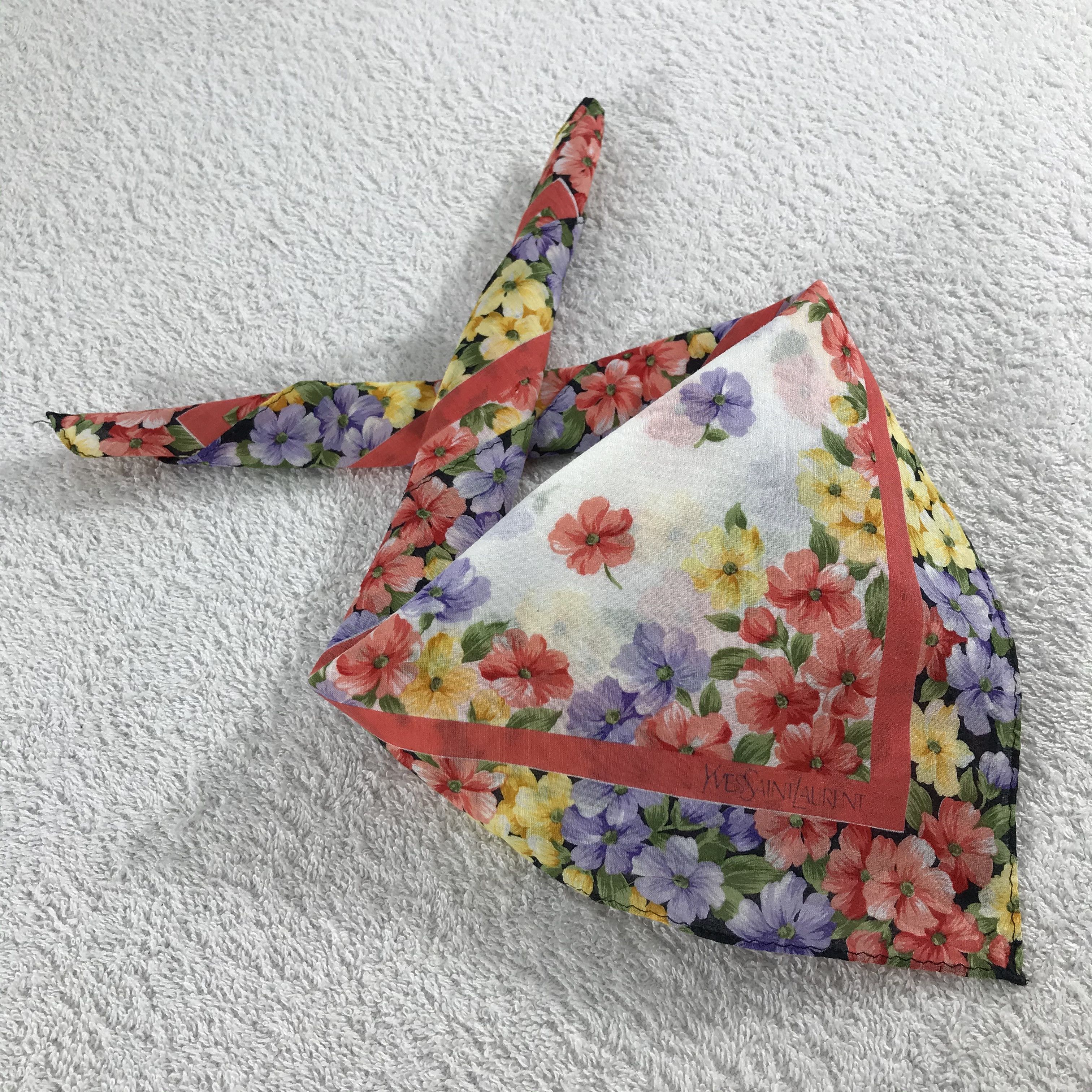 Vintage × Yves Saint Laurent Yves Saint Laurent Bandana / Handkerchief /Neckerchief -S262 Size ONE SIZE - 4 Thumbnail