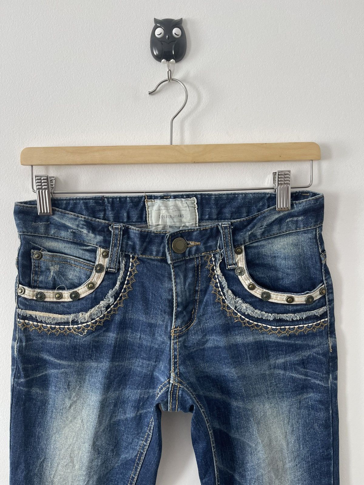 Japanese Brand Rare Vintage LOLITA JEANS Yoshitomo Nara Style Wings Pockets Size US 28 / EU 44 - 11 Thumbnail