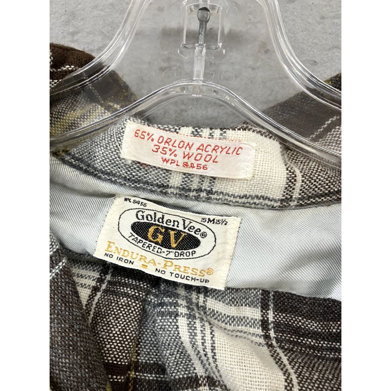Vintage Vintage Golden Vee Plaid Flannel Button Down Shirt Mens Medium Brown 70s Western Casual Size US M / EU 48-50 / 2 - 2 Thumbnail