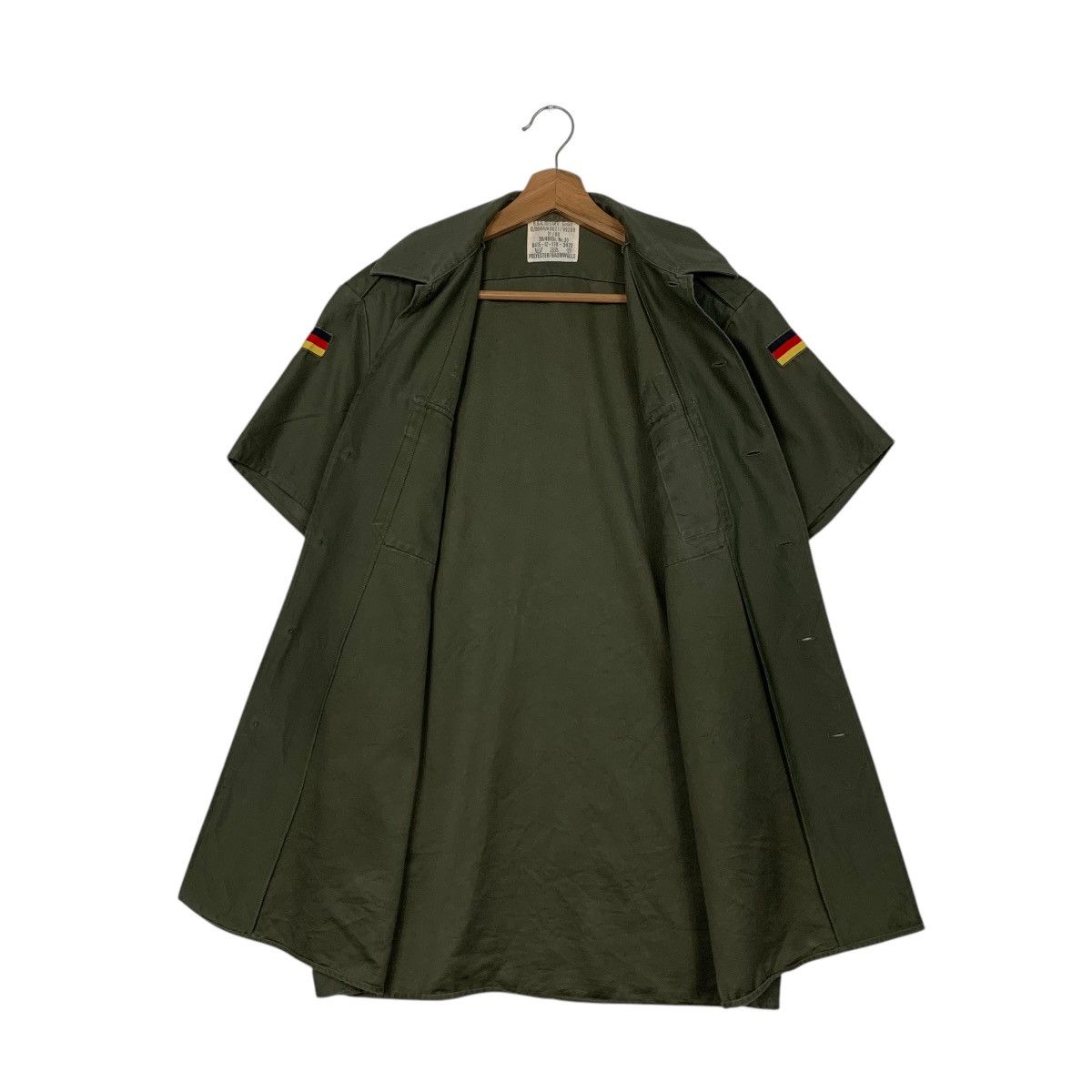 Vintage 80's R&A BECKER GmbH German Army Field Shirt #2726-C123 Size US L / EU 52-54 / 3 - 11 Thumbnail